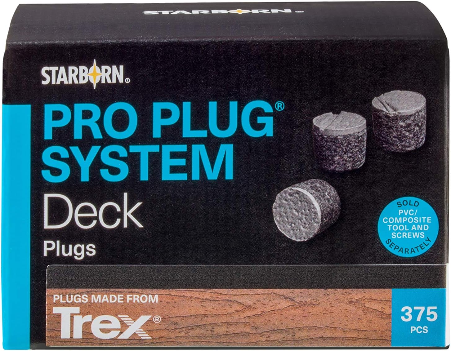 Pro Plug System Plugs for Trex Tree House - 375 Plugs for 100 sq ft of Decking