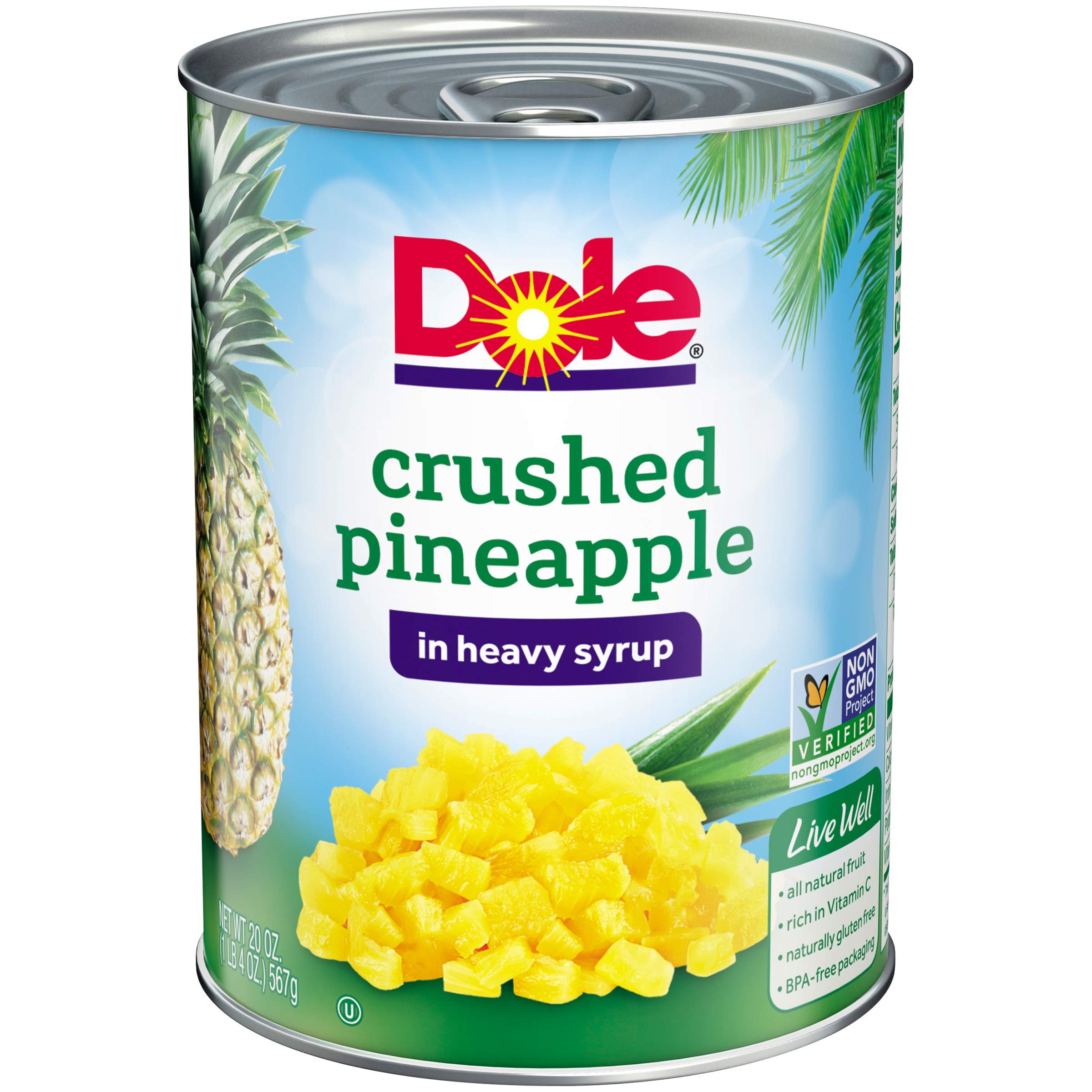 Amazon.com : DOLE Crushed Pineapple in Heavy Syrup 20 oz. Can