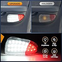 Vista 6 de Nilight 2 piezas de luz LED para panel de puerta interior, luces de cortesía blancas y rojas, conexión plug and play, compatibles con Ford F-150