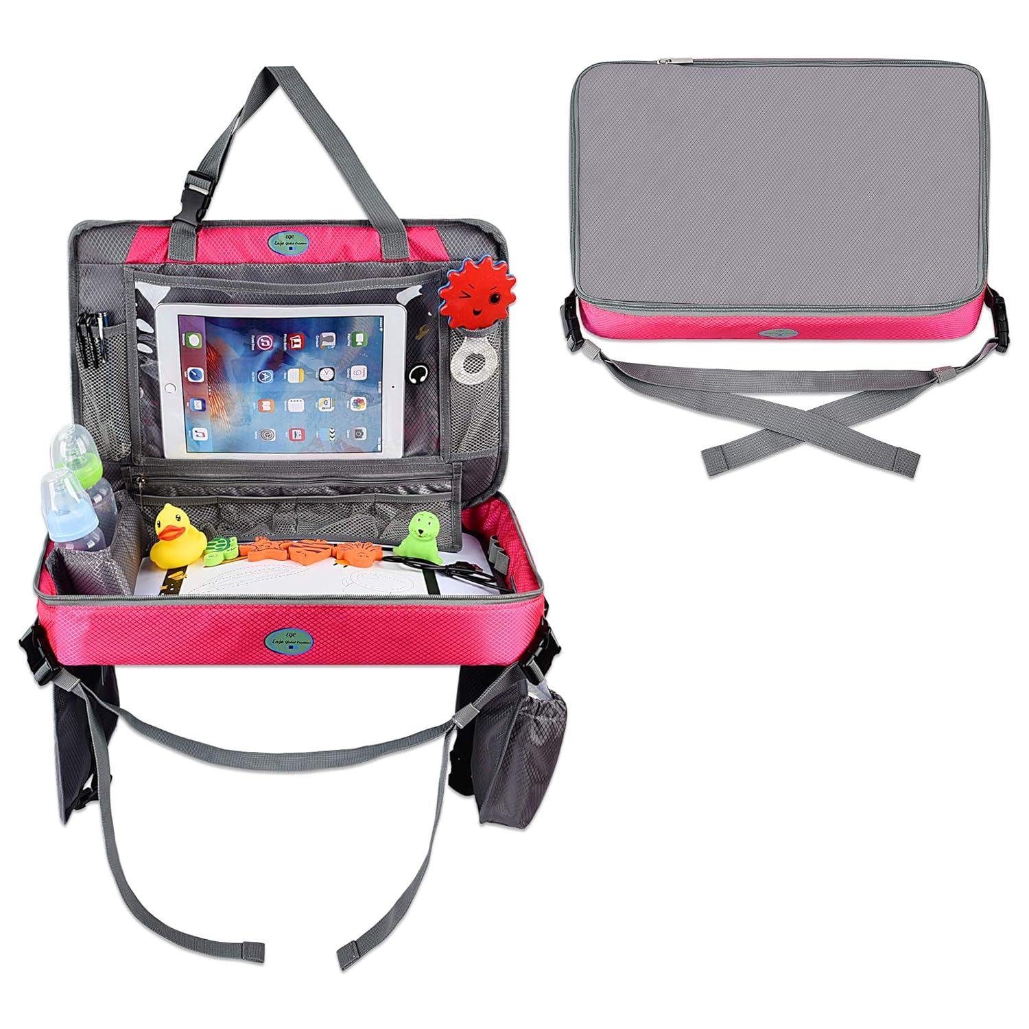 Car Seat Tray Toddler Travel Tray with Tablet Holder
