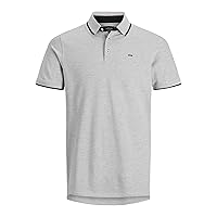 JACK & JONES Jjepaulos Polo Ss Noos Maglietta, Light Grey Melange