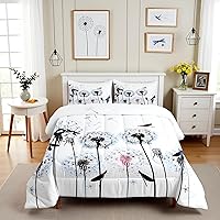 Vista 15 de Juego de Edredón de Axolotls Tamaño Individual, Juego de Ropa de Cama Azul Rosa para Niños de 2 Piezas con 1 Funda de Almohada, Edredón de Plumón