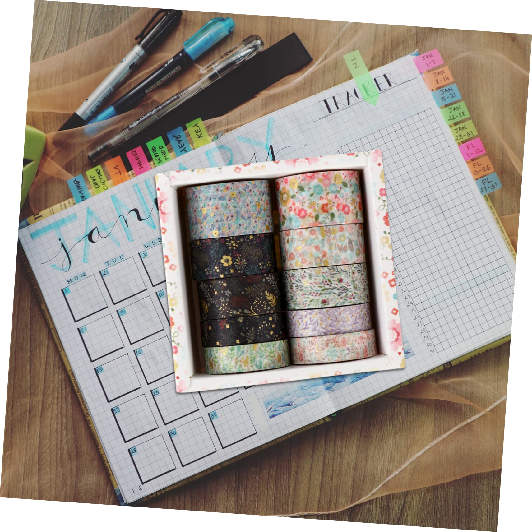 SHINEOFI 20 Nastro Adesivo Per Artigianato Di Nastro Decorativo Carta Per Scrapbooking e Design Unico e Facile Da Strappare Mano Per Decorare Inviti e Progetti Creativi