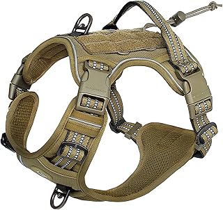 Tactical Dog Harness, No-Pull Safety Harness for Medium and Large Dogs, Military Material Dog Harness, Metal Tactical Harness product image
