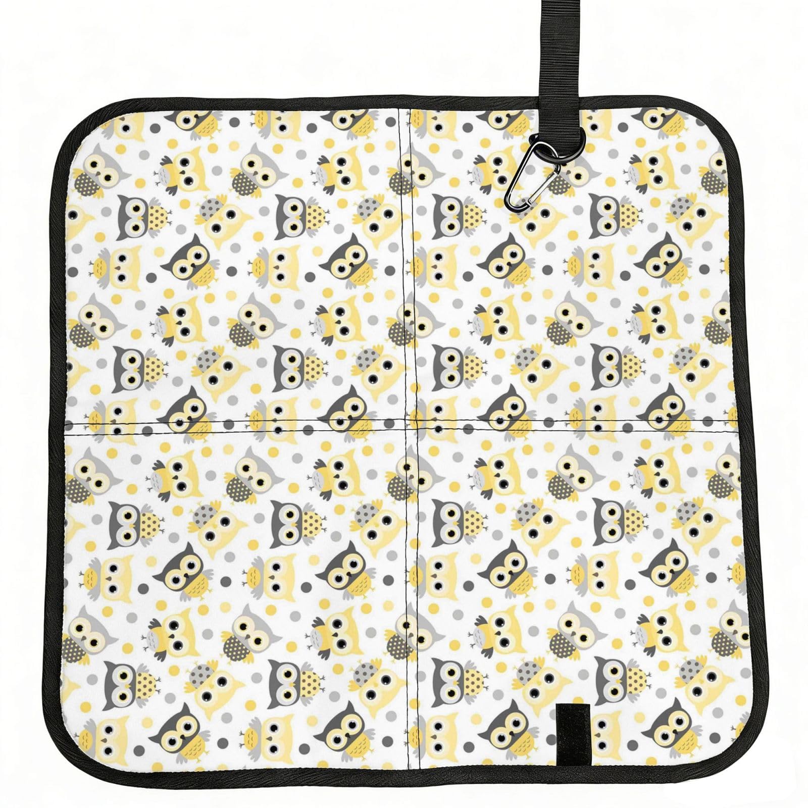 ERCgad Animal Cartoon Owls Cute Print Foldable Seat Cushion Portable Chair Pad Lightweight Travel Outdoor Office Home