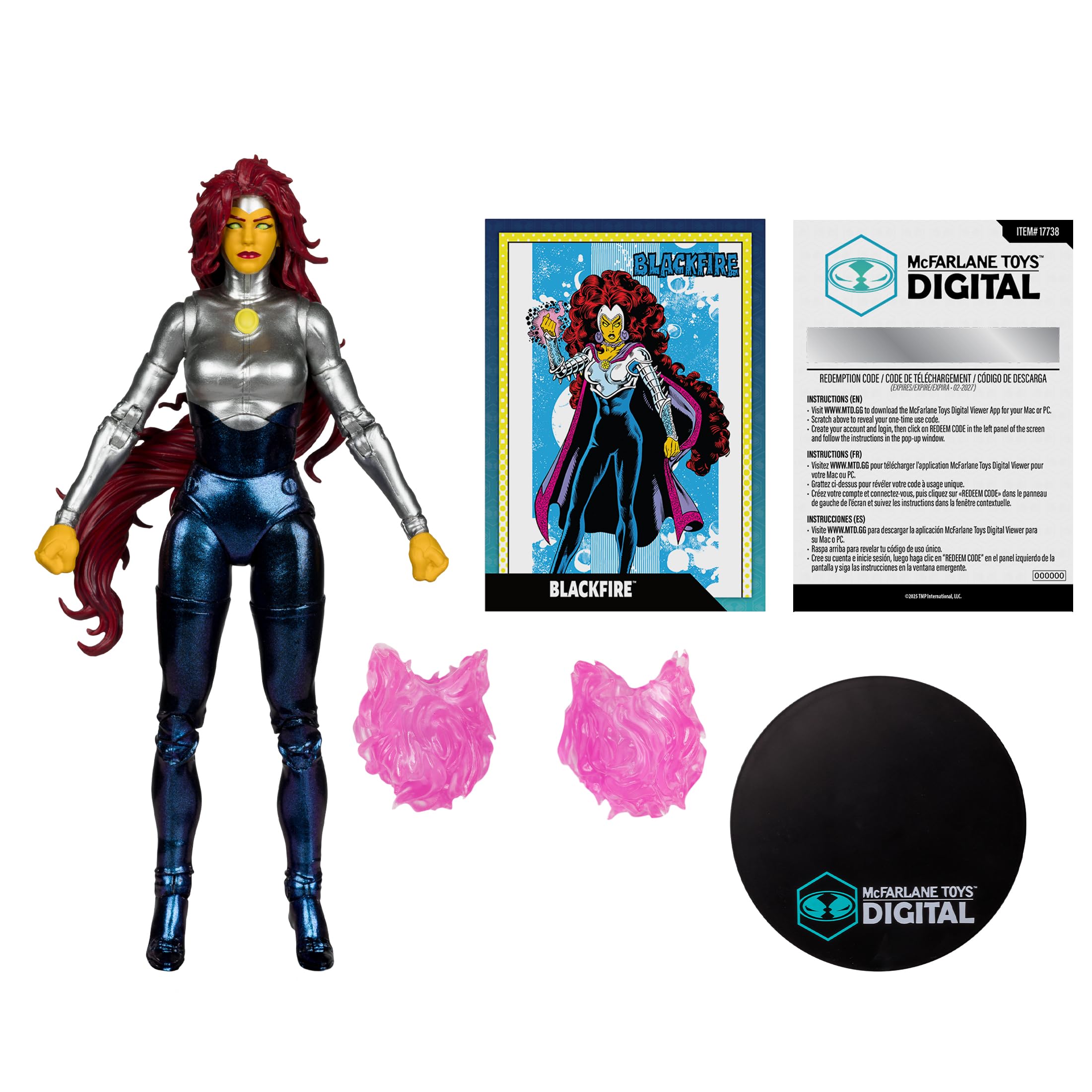 McFarlane DC Direct Blackfire (The New Teen Titans) 7in Action Figure Toys Digital Collectible, Multi-color, 18 cm - Image 2