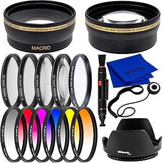 Ultimaxx 49mm Filter Accessory Kit for Canon EOS M6, M6 Mark II, M50, M50 Mark II, M100, M200 & More - Includes: 6PC Gradual Color Filter Kit, 4PC Close-Up Lens Filter Kit
