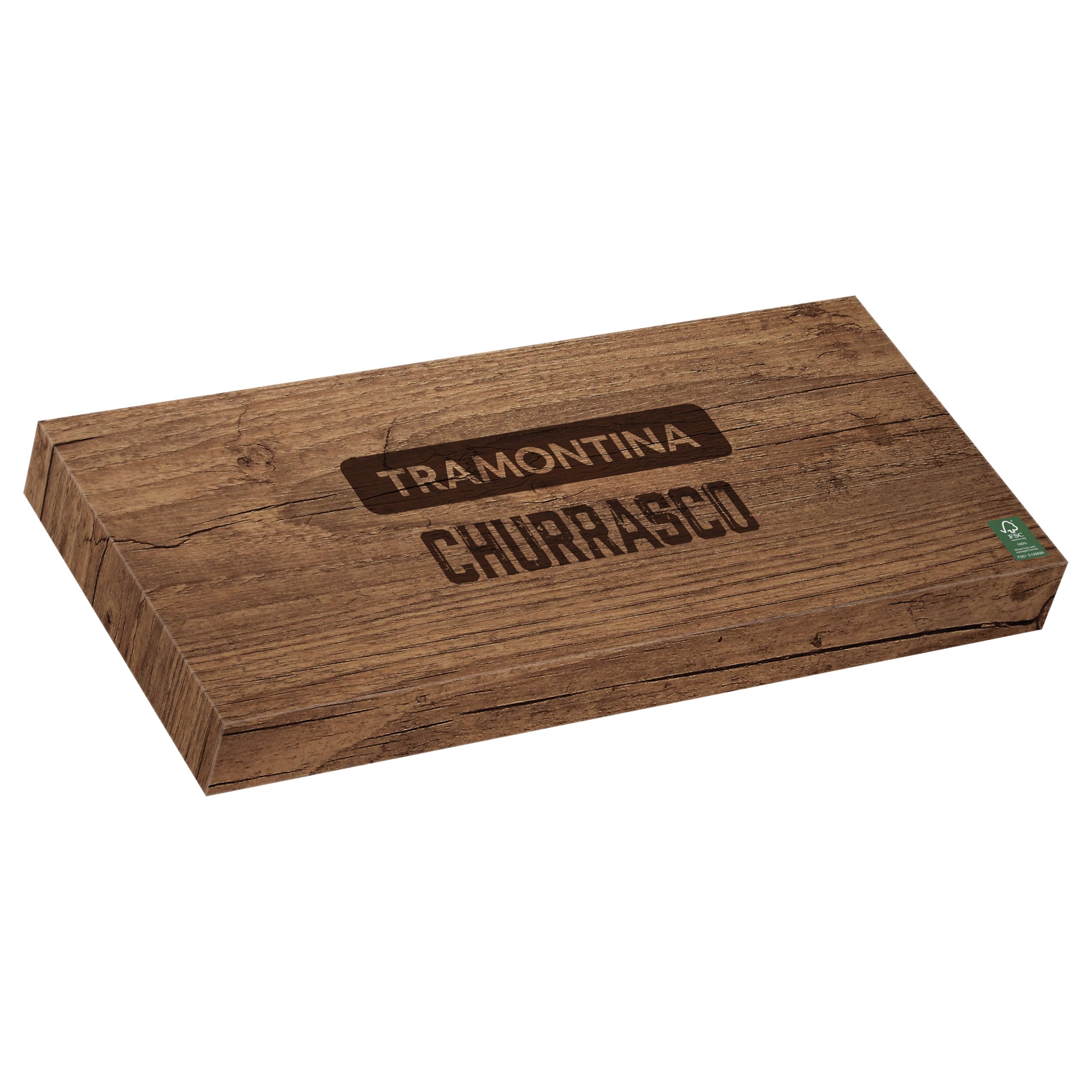 Tramontina Set Utensili per Carne Manico in Legno Polywood Castagno 3 Pezzi