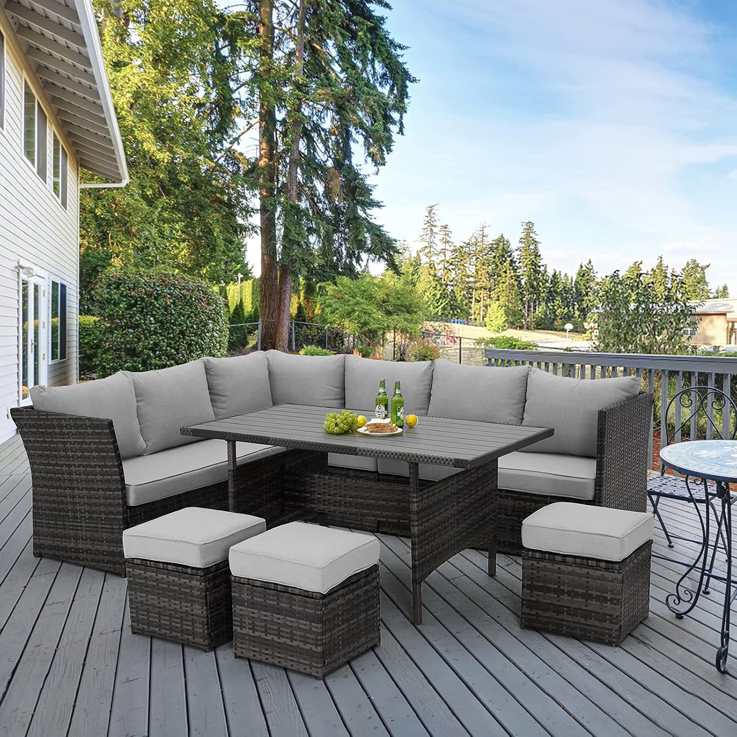 U-MAX 7-Piece Outdoor Patio Furniture Set Grey Vietnam Ubuy