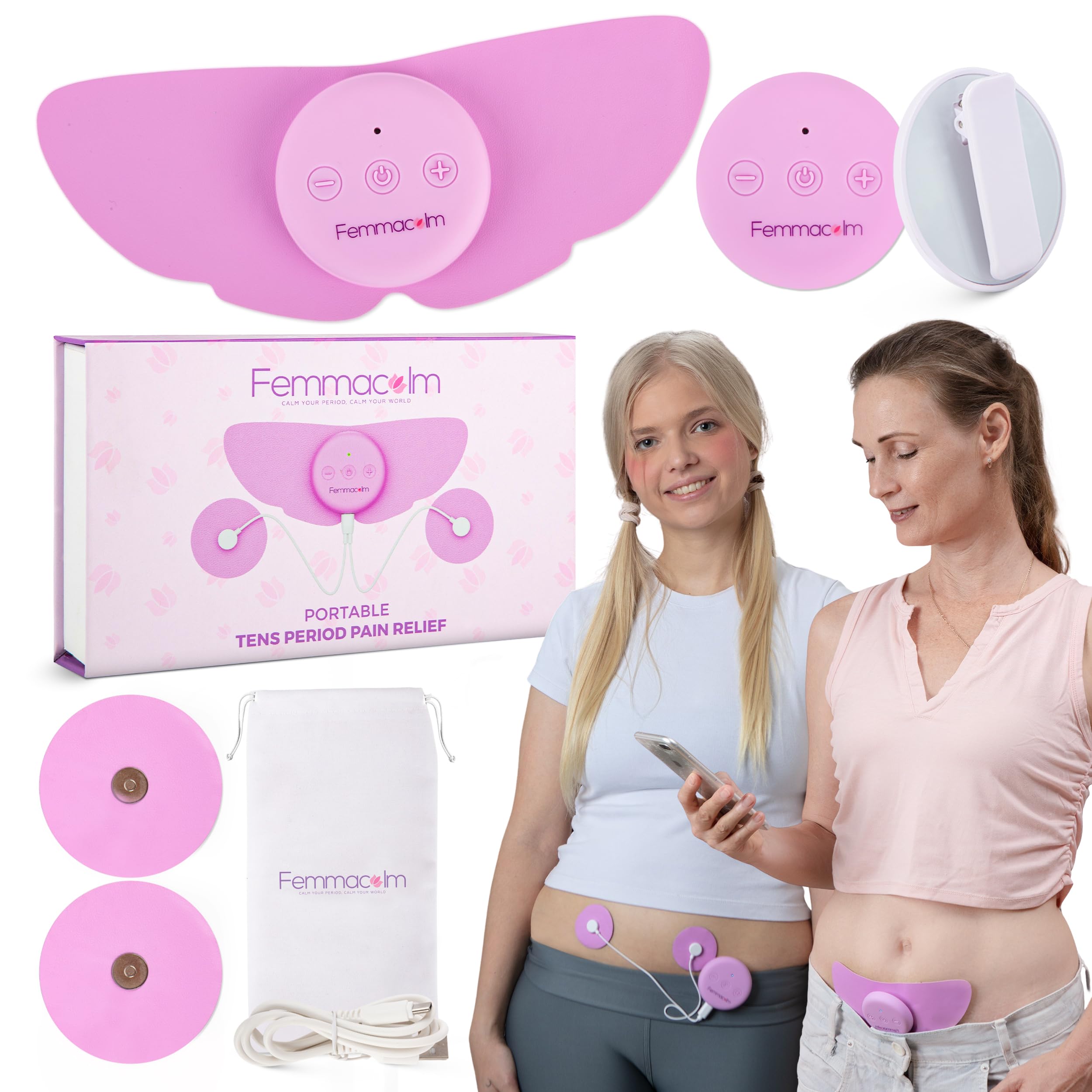Appareil de Stimulation Électrique TENS pour Soulagement des Douleurs Menstruelles