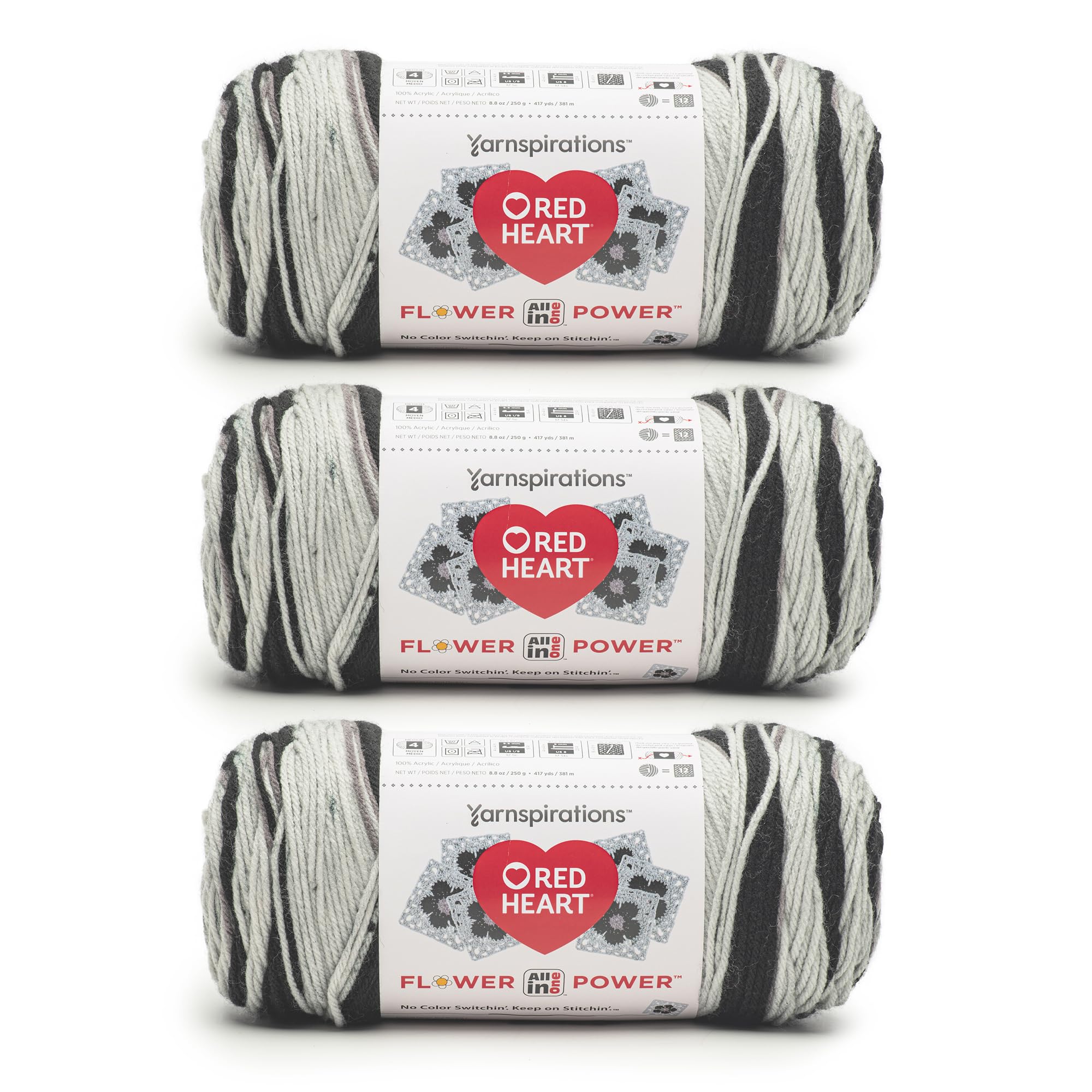 ①リピ割-100★複数割-200★フラワーチュール♥️レッド&ブラック✨ Amazon.com: Red Heart All in ONE Flower Power Black Dahlia Yarn