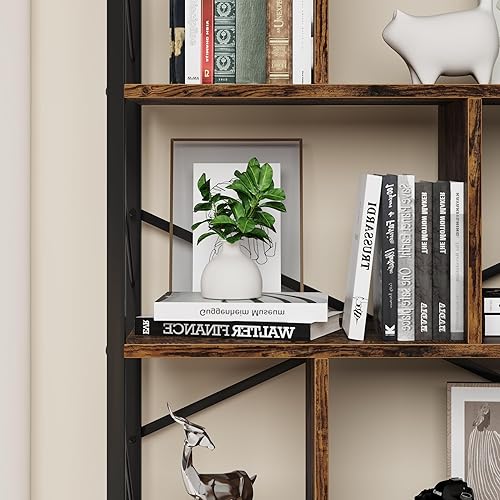 Miniatura 9 de IDEALHOUSE Estantería de 5 niveles con almacenamiento, estante industrial de 61 pulgadas de alto con estantes de exhibición abierta, estantería de 5