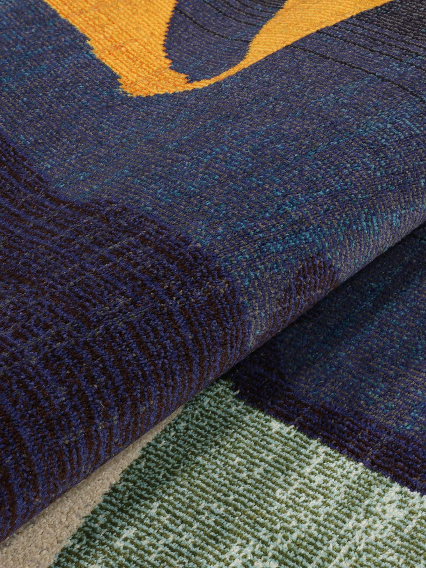 RugVista Halle Tapis, Ø 150 cm, Bleu