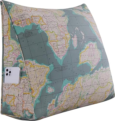Almohada ergonómica de lectura para reposo en cama, respaldo triangular para cabecero para sentarse en la cama, posicionamiento en la cama, soporte