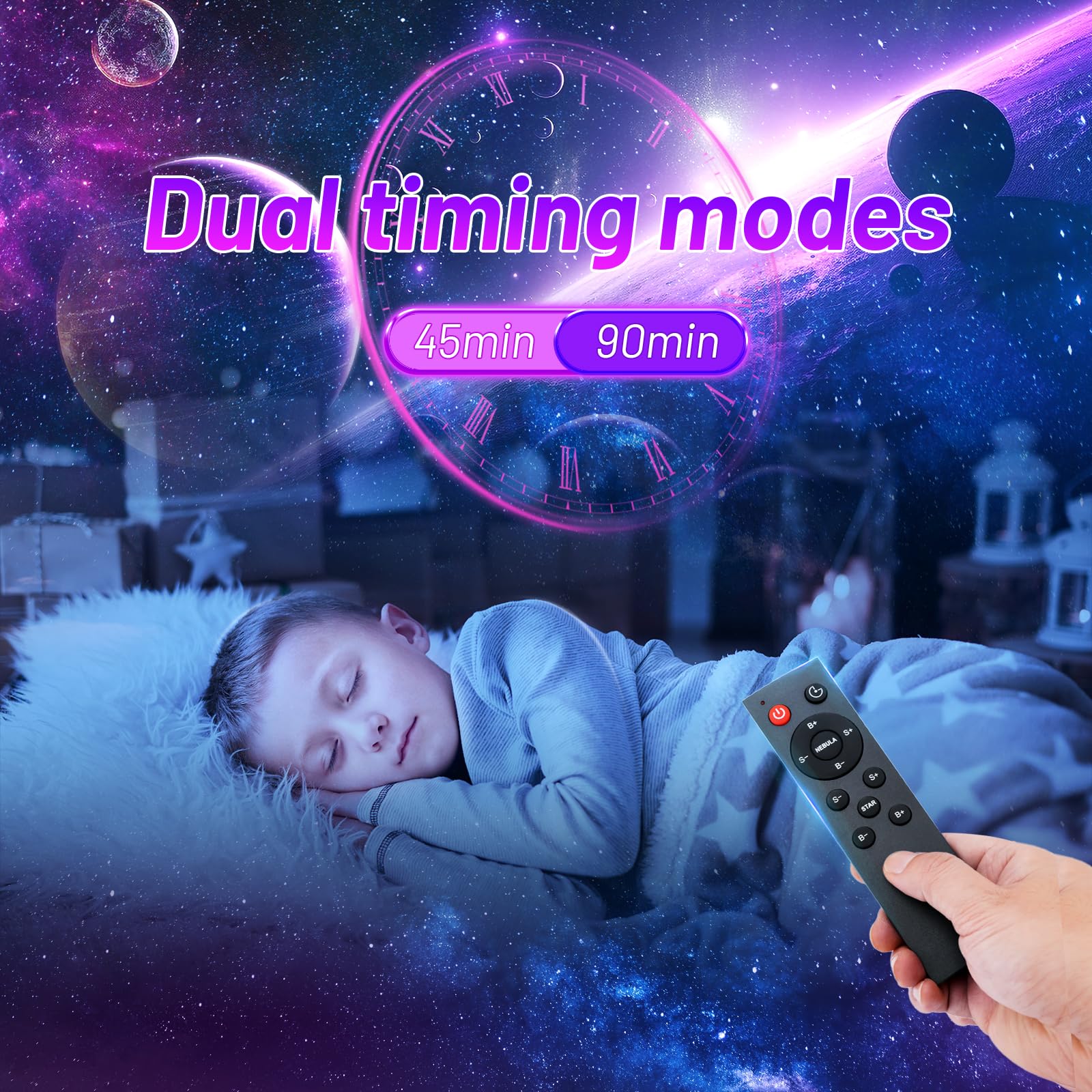 Astronauta Cielo Stellato Galassia Proiettore, Proiettore Stellare Astronauta con timer e telecomando,Testa Ruotabile a 360°,Luminosità e Velocità Regolabili, Regalo per Bambini e Adulti,Oro nero