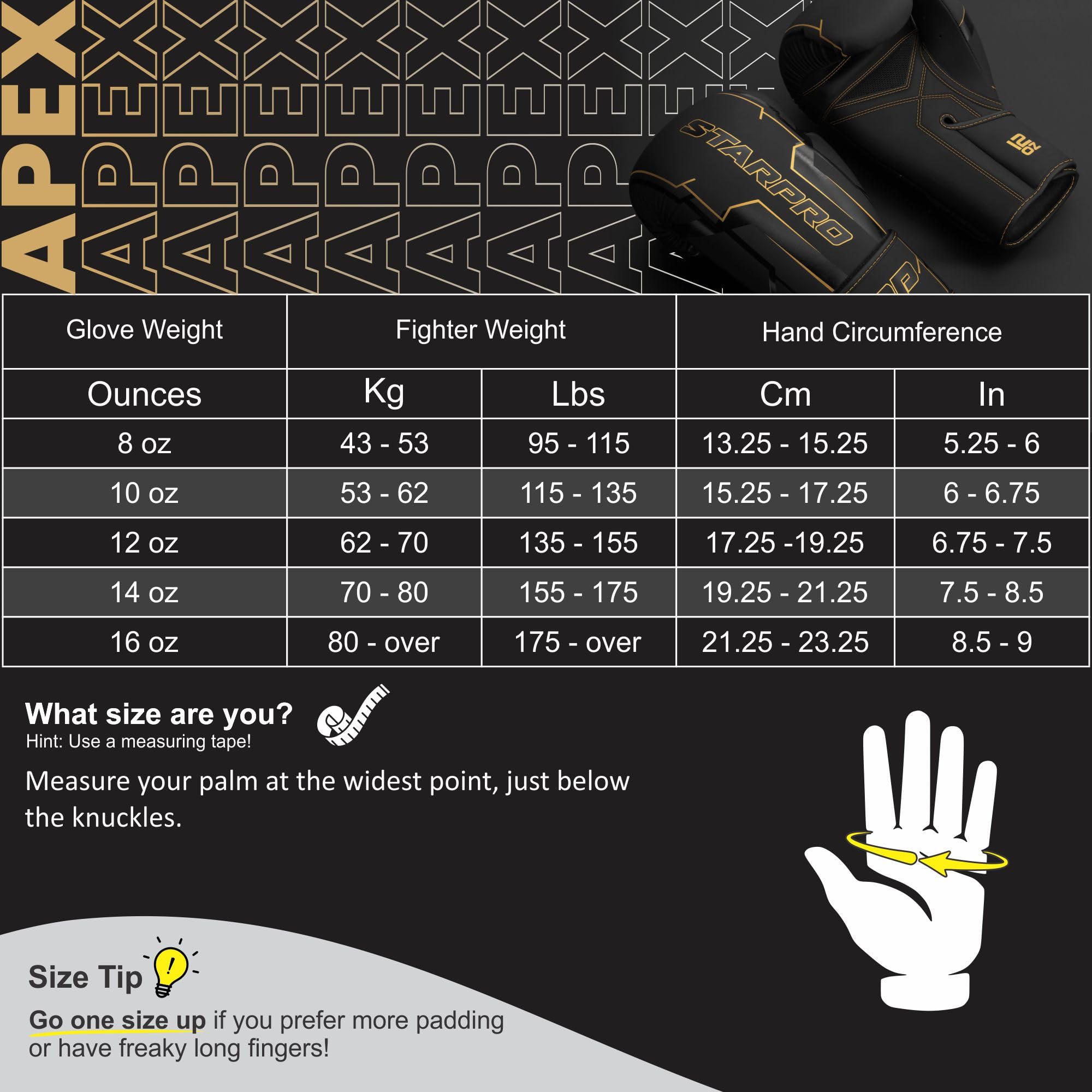 Starpro Guantes de Boxeo Premium Negros | Cuero PU | Ajuste ergonómico, Espuma de Alta Densidad, Soporte para la muñeca, Ideales para Entrenamiento y Combate