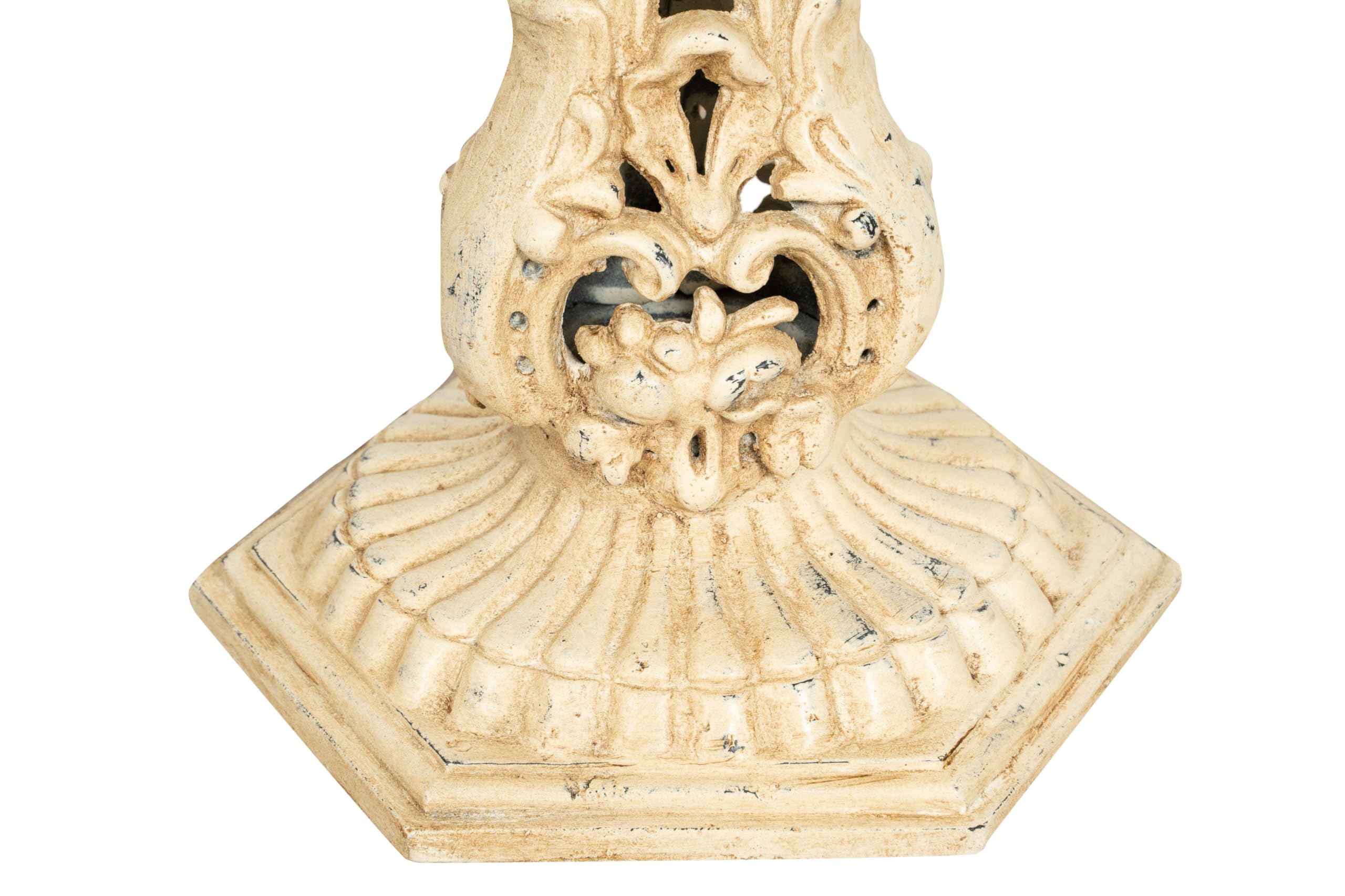 Biscottini Base para macetas de hierro fundido 38 x 38 x 20 cm – Soporte para maceta de hierro fundido – Base para macetas decorativa – Soporte para plantas de exterior e interior – Macetero de balcón