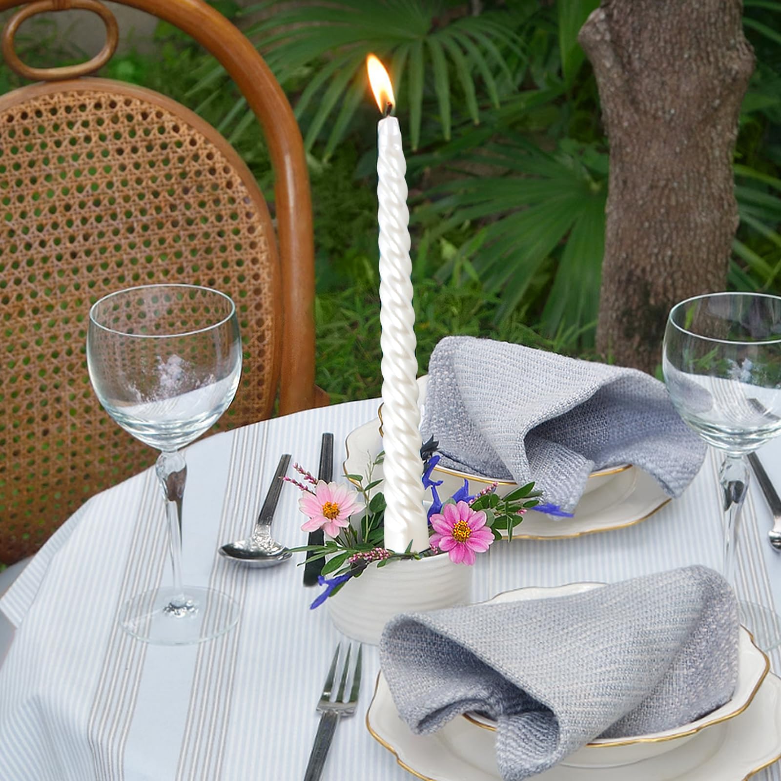 Countryfield Led kaarsen/dinerkaarsen - 2x stuks - zwart - 24 cm | Leen