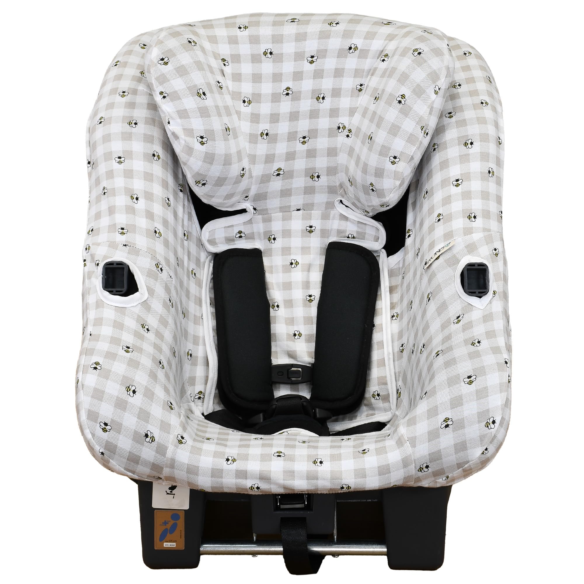 JYOKO Kids Pokrowiec Z Bawełny Organicznej Do Fotelika Samochodowego Kompatybilny Z Klippan Cargo, Picnic Vichy