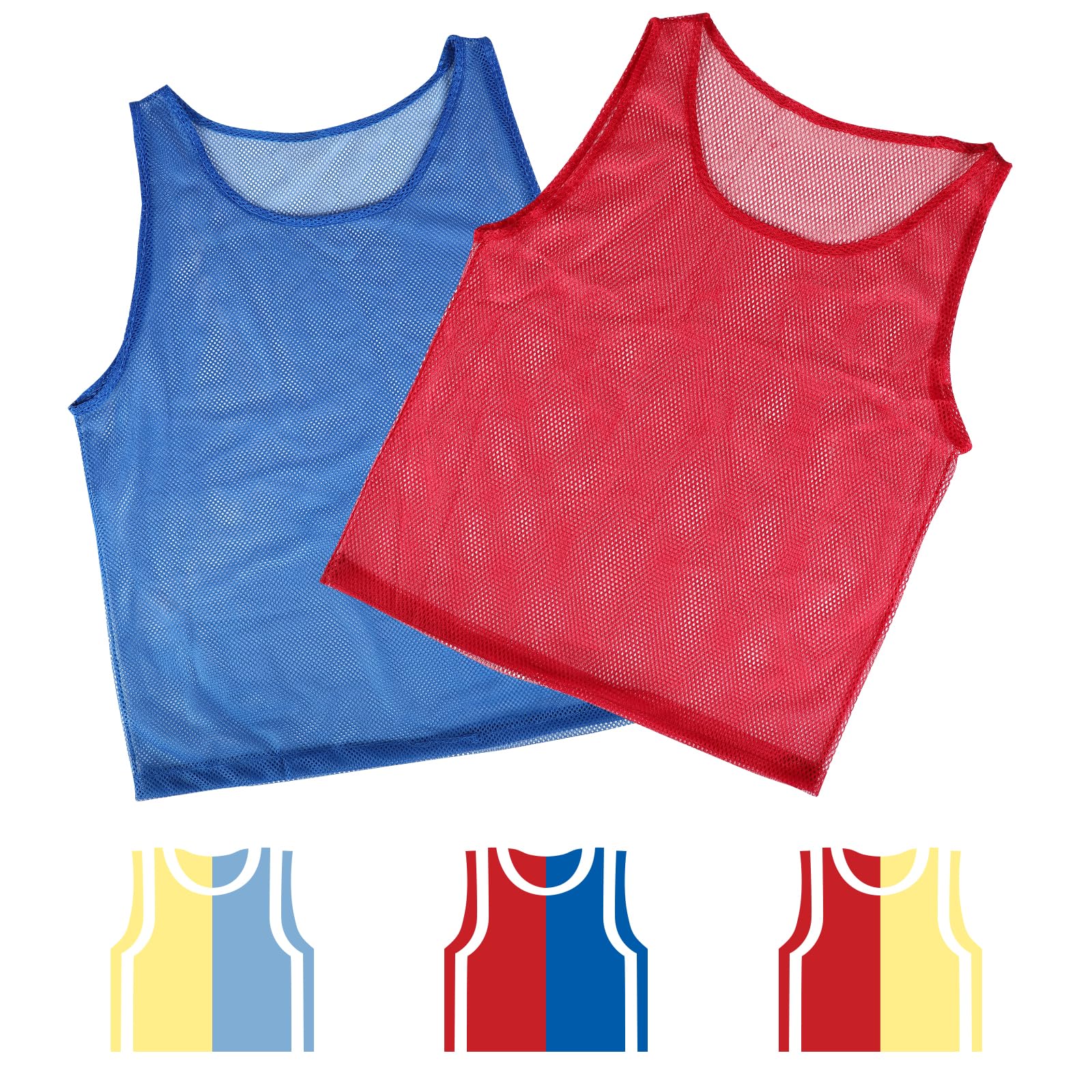 ADOROX Teens Scrimmage Practice Jerseys Team Pinnies Sports Vest Soccer, Football, Basketball, Volleyball
