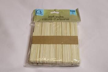 100 Popsicle Sticks, pack of 100 natural wood crafts sticks for DIY fun