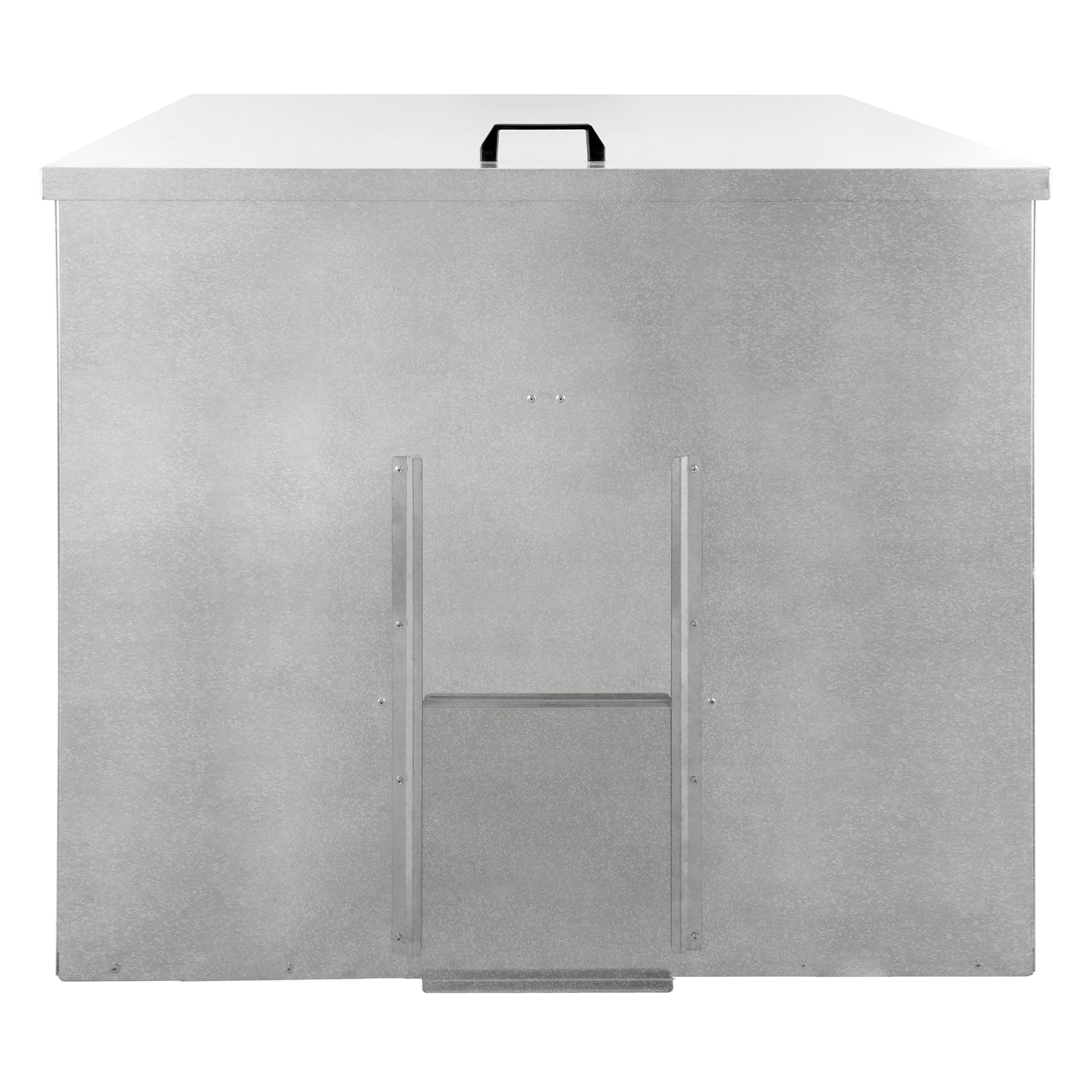 Monstershop 500Kg Storage Bunker - Galvanised Steel, Rust & Rodent Proof, Raised Base, Top-Load Hatch, Front Access Door, Includes Shovel Coal