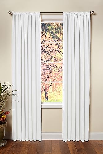 2 cortinas reversibles Cotton Craft de 100 puro algodón con elegancia clásica y aspecto limpio y fresco para parte superior de una ventana