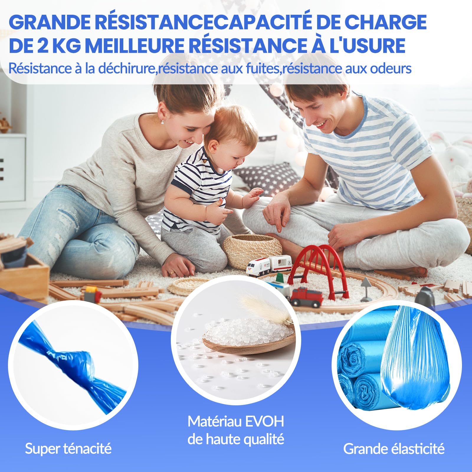 21 Pièces Recharge Poubelle a Couche, Sac Poubelles à Couches et Recharge Grande Capacité Anti-odeurs, Poubelle Compatible avec Tommee Tippee, Genie Litter Locker