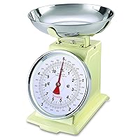 TERRAILLON - Bilancia da cucina vintage - Tara manuale, quadrante grande e vaschetta da 1 litro
