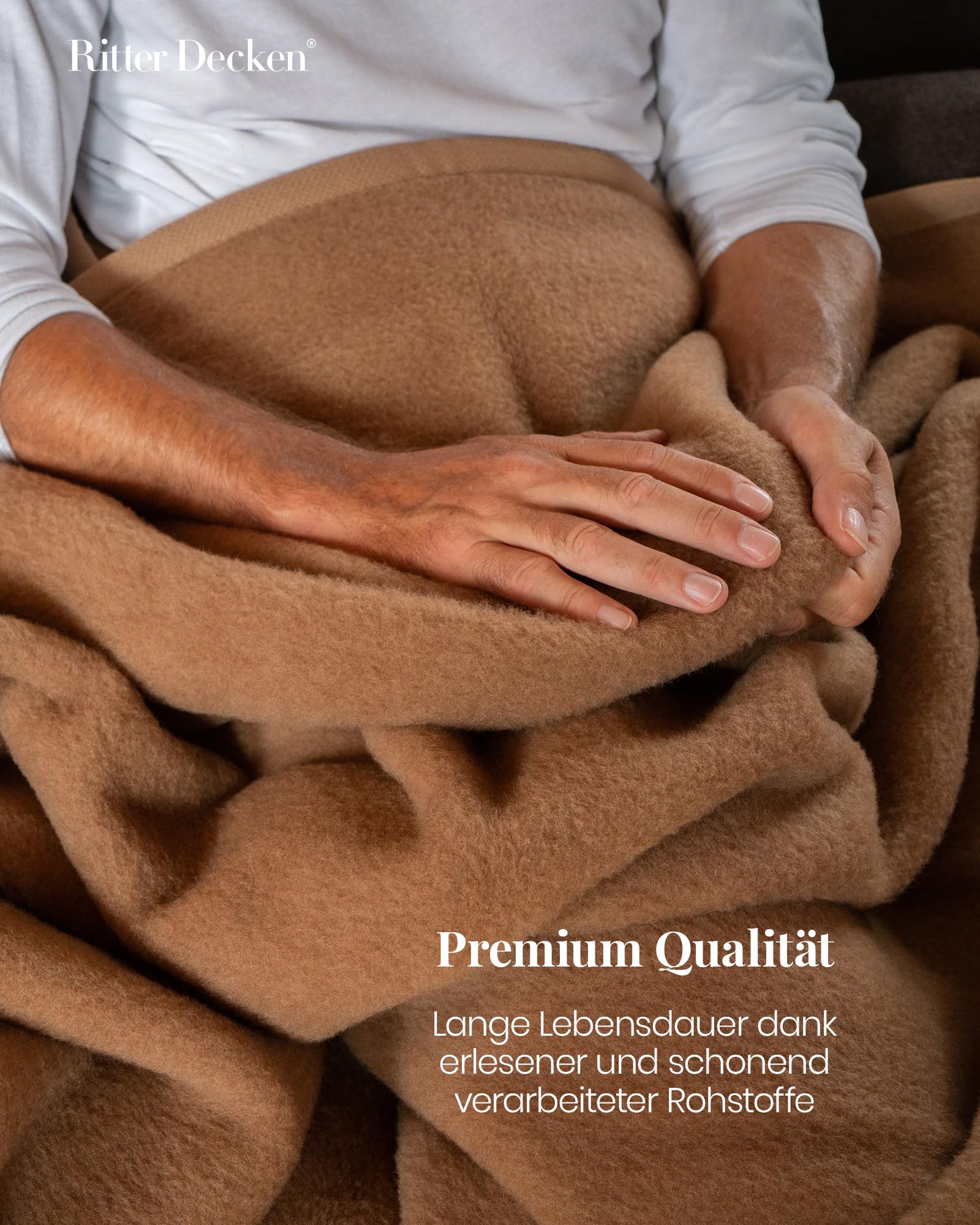 Ritter Decken Maharadscha Kamelhaardecke 150 x 220 cm - Kamel