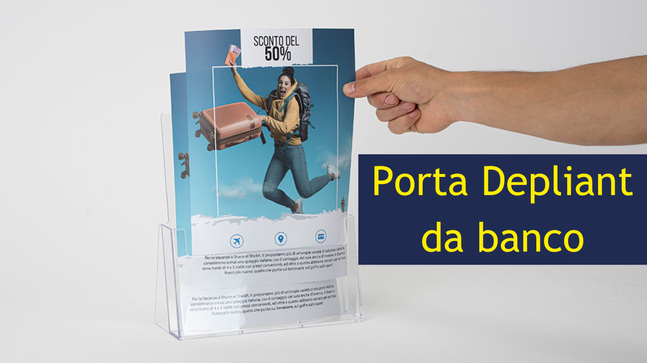 Espositore Porta Depliant Danieli - 3 Posti A5, Acrilico Trasparente, Da Tavolo - Foto 13