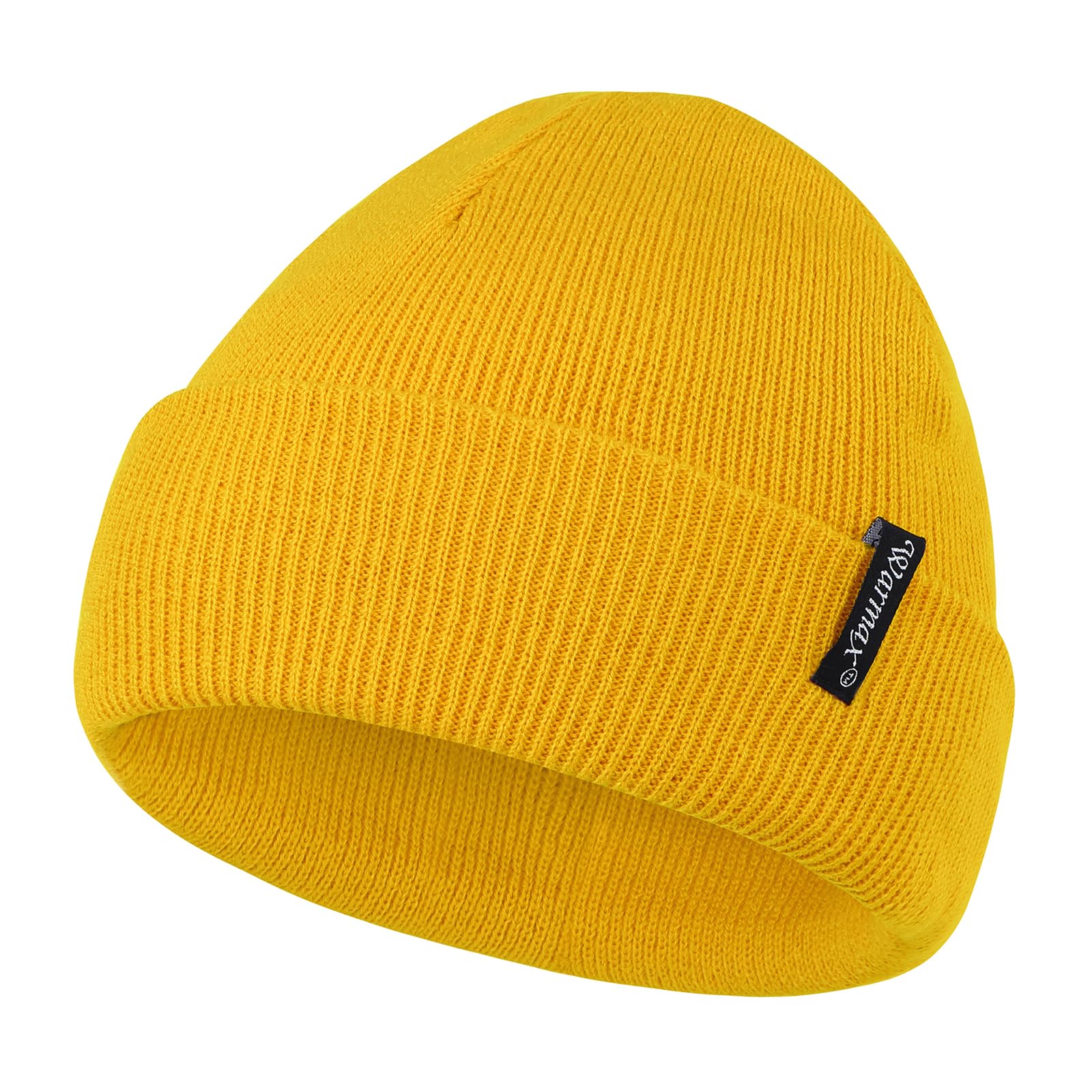 American Trends Baby Toddler Yellow Beanie for Girls Boys Newborn Infant Winter Hat Kids Warm 0-6 Months