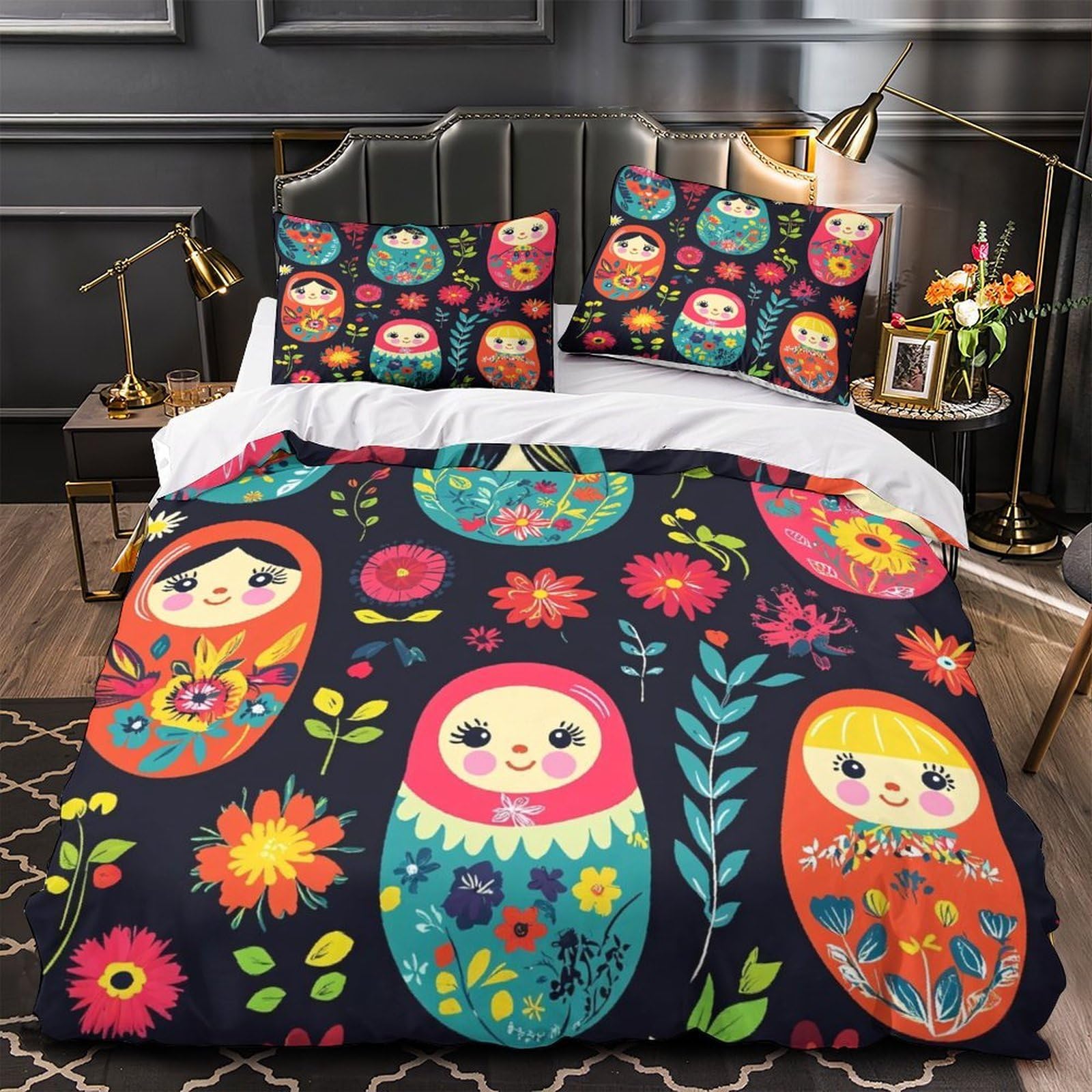 Parure de lit psychédélique pour chambre d'adolescent garçon et ambiance bohème moderne