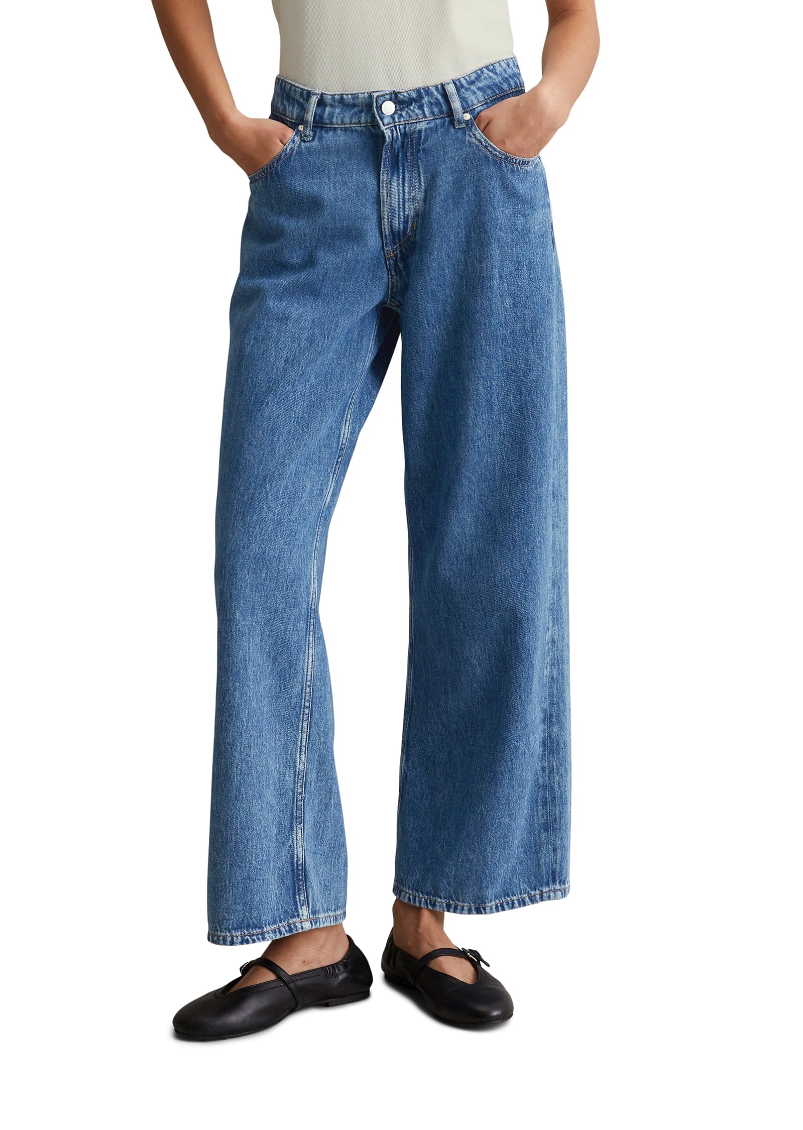Marc OPolo Denim damskie spodnie jeansowe z bawełny organicznej Wide Fit, 4931, 34W / 32L