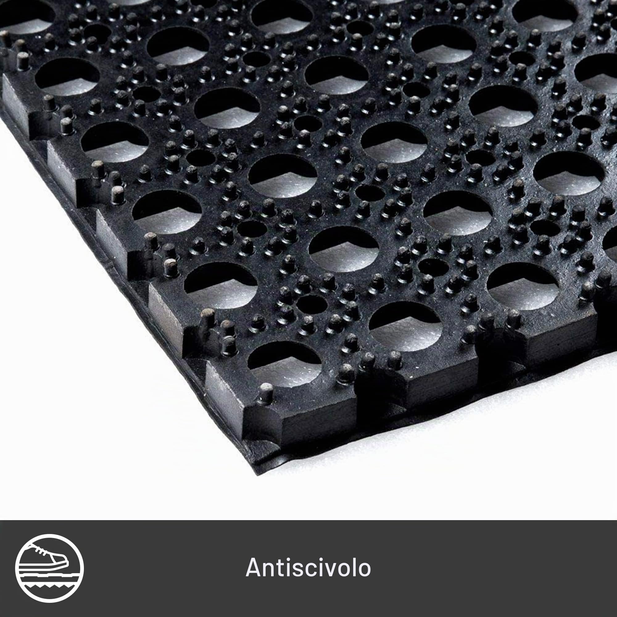 Tappeto Vivol in Gomma Forata 100x150 cm - Zerbino da Esterno Antiscivolo
