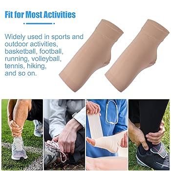 足首圧縮ソックス 4組, 足底アキレス腱サポート白, XL (30～34cm) 足首圧縮ソックス 4組, 足底アキレス腱サポート白, XL (30～34cm