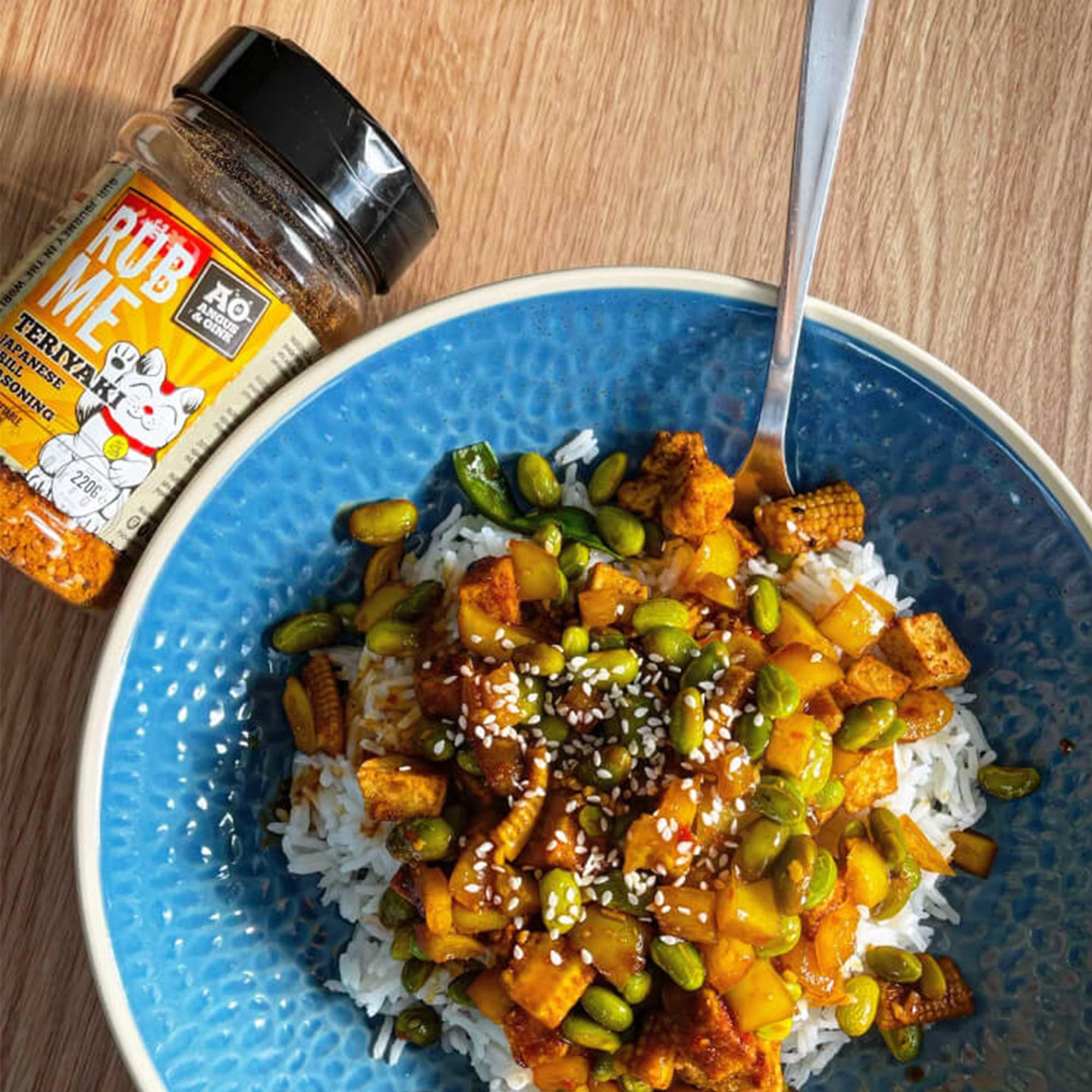 Angus & Oink Rub Me Teriyaki - Condimento per grigliate giapponesi, 220 g