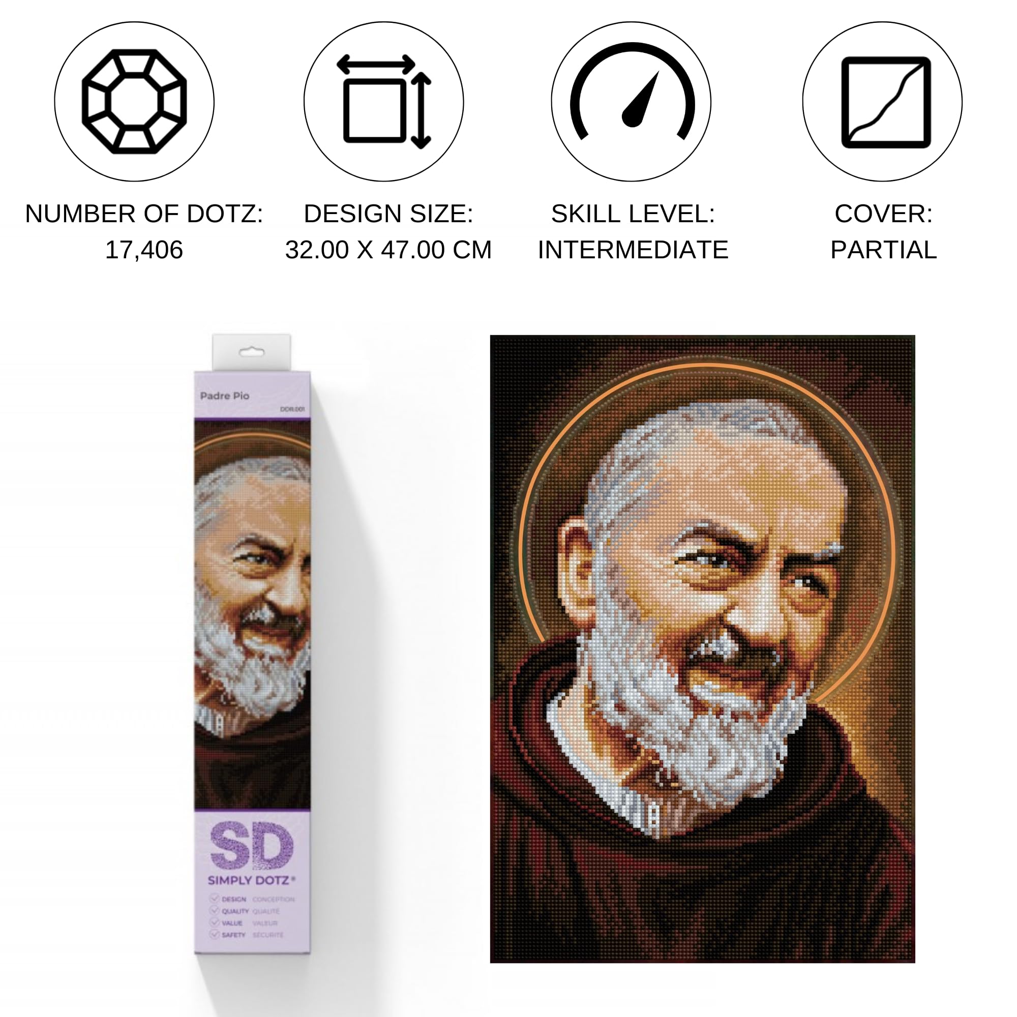 Lampada LED con kit per pittura con perline 5D e numeri, fai da te, ricamo a mosaico, per decorare la casa Mandala