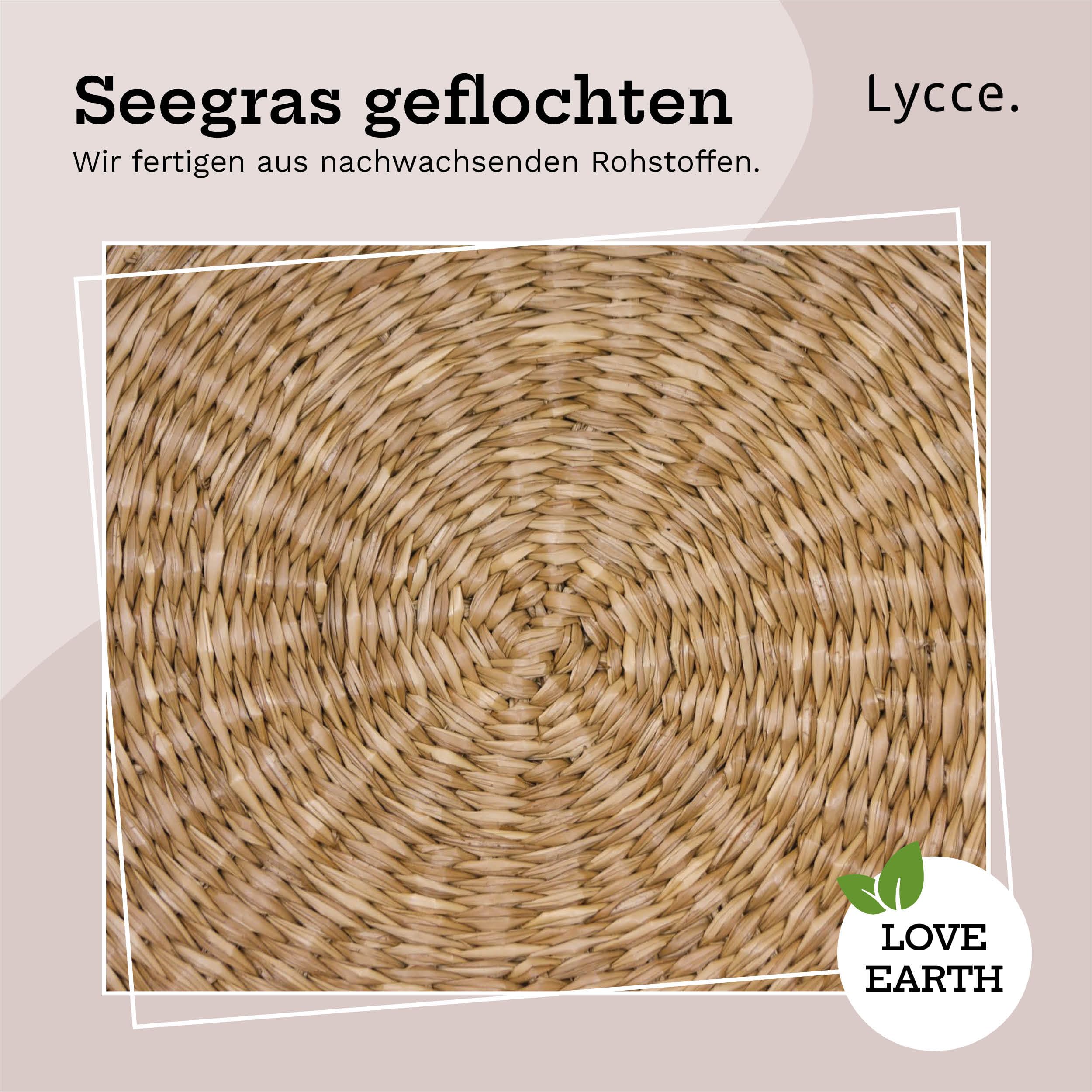 Lycce Aufbewahrungskorb Natur, Korb geflochten aus Seegras | 3er Set