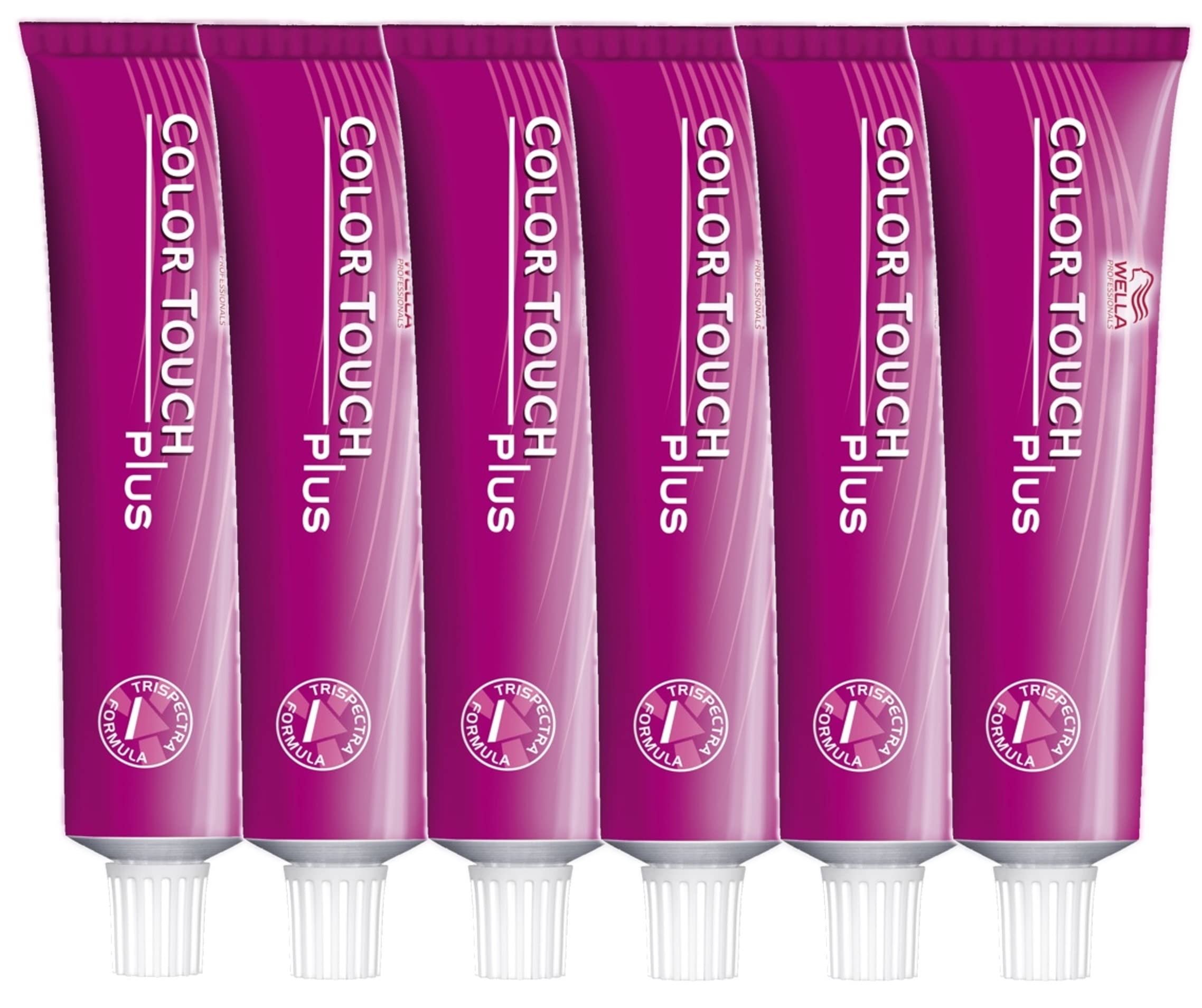 6er Wella Professionals Color Touch Plus 55/05 Hellbraun Intensiv Natur Mahagoni 60 ml