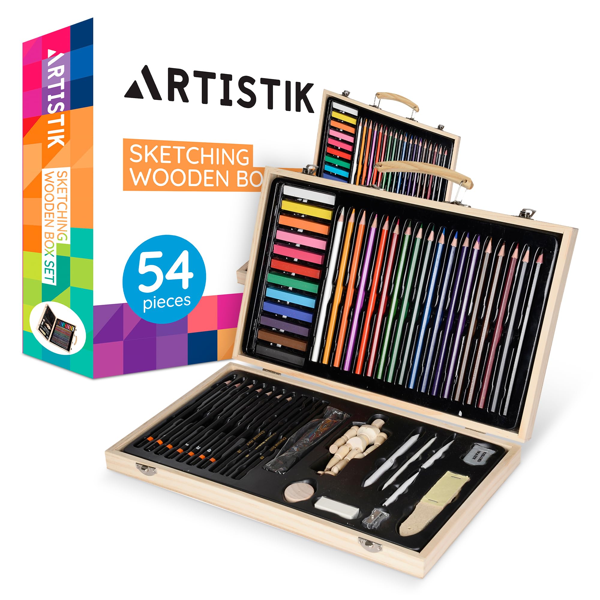 Amazon.com : ARTISTIK Sketching Wooden Box Art Set with Mannequin
