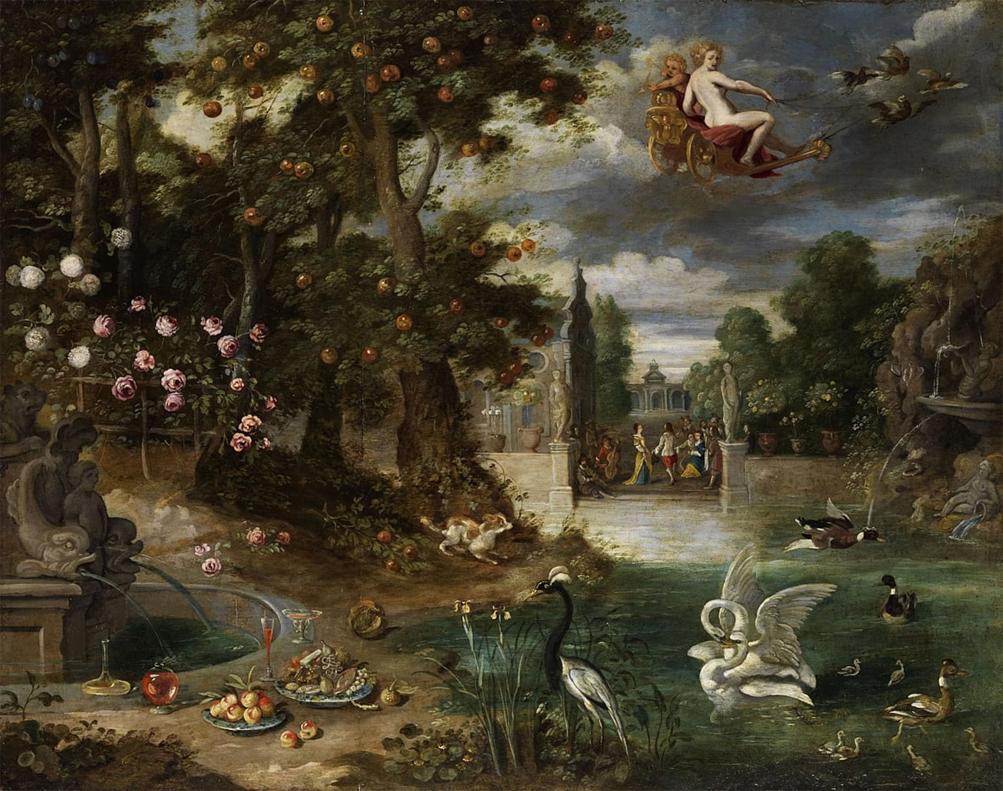 POSTERIIk Vintage Art Print Images Pictures Print the Gifts of Love by Jan Brueghel the Younger Modern Colour Posters for Office Home Decor 60x90cm