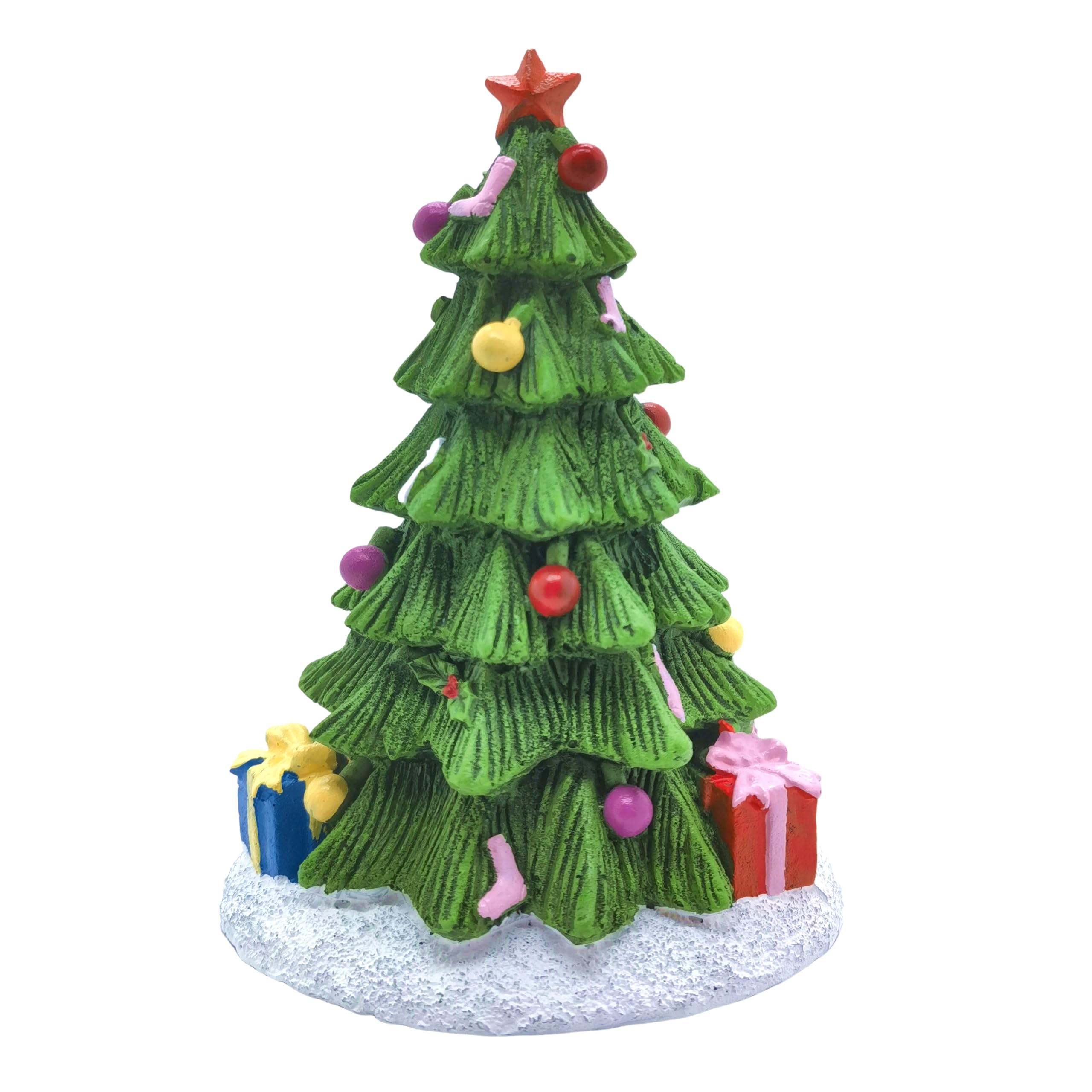 M2cbridge Christmas Tree Aquarium Ornament Pumpkin Holiday Decoration for Aquarium Betta Fish Landscaping Decor (Christmas Tree)