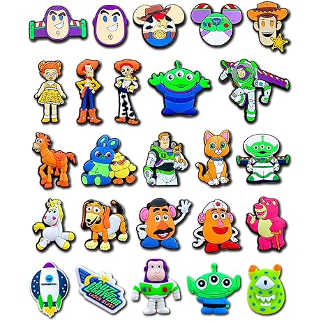 25 40Pcs Shoe Decoration Charms for Clogs Sandals, Cartoon Toy Story Shoe...