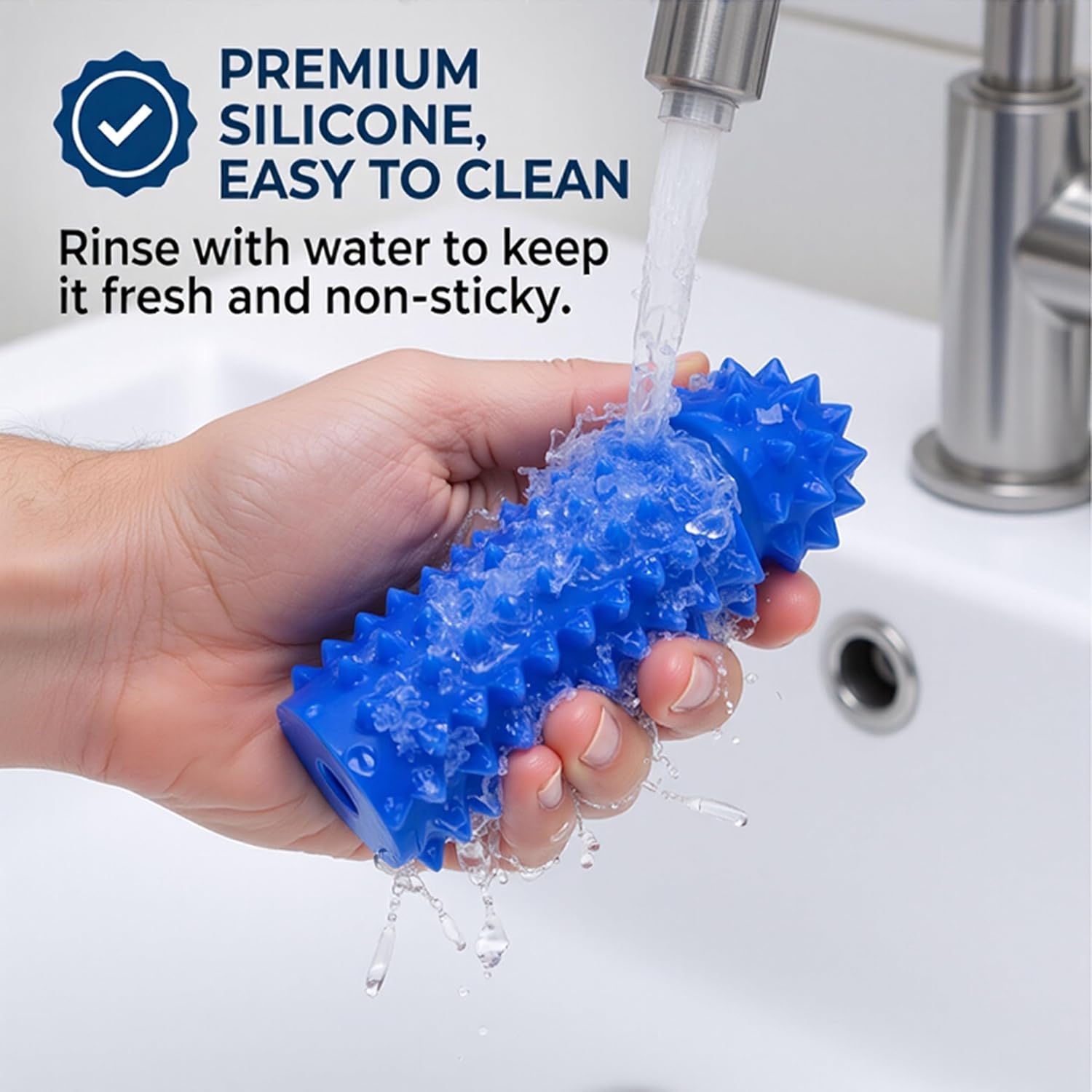Silicone Spiky Sensory Roller, Quiet 360 Fidget Spinner | 6-in-1 Textures,Hand Massager for Stress Relief,Pocket-Sized Focus,Washable & Durable, for Autism ADHD
