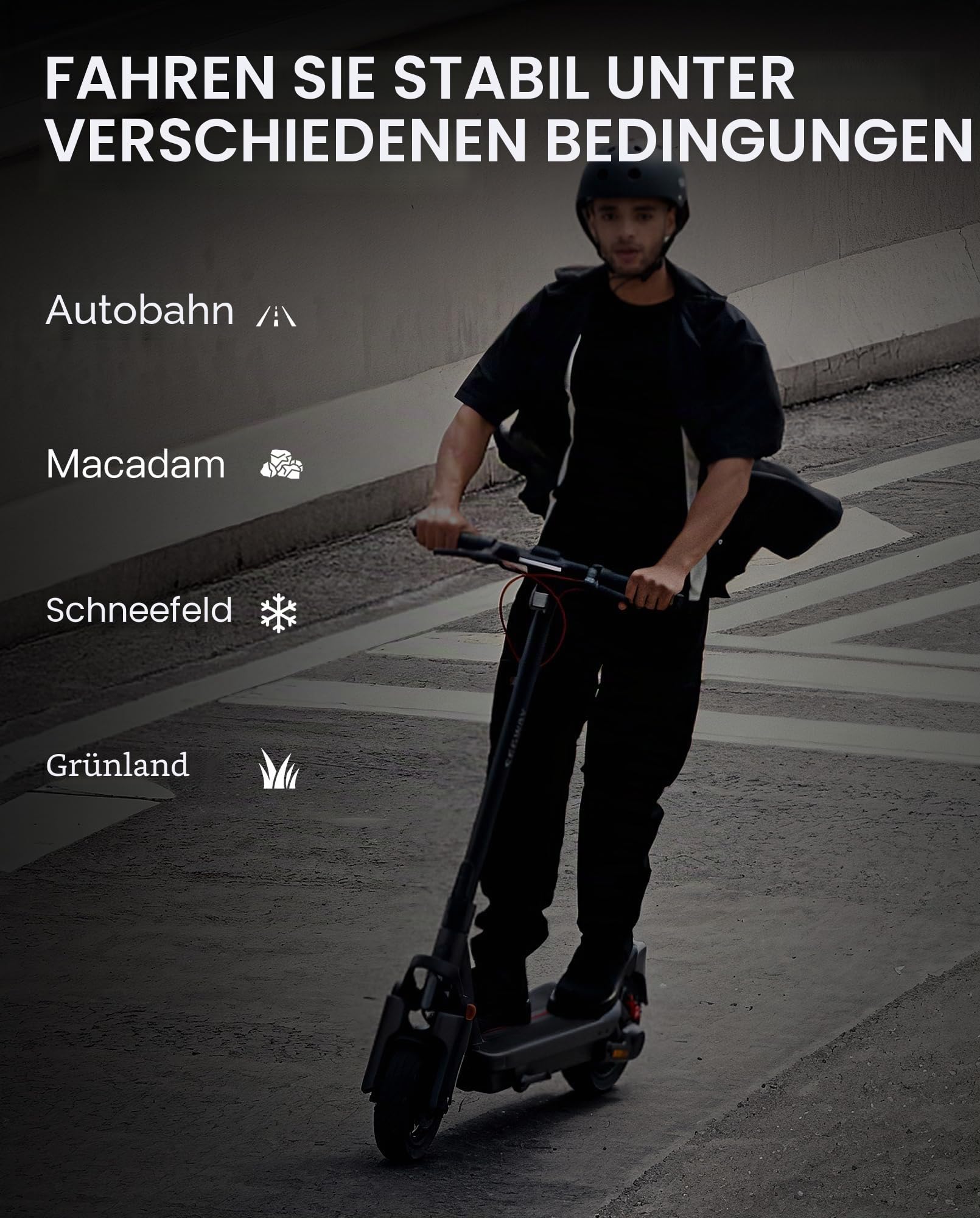 70/60-7.5 Jelly-Reifen Kompatibel mit Segway Ninebot Max G3 / G3E / G3D Kickscooter Leer Outer Tyre 11 Zoll Rutschfest Tubeless Reifen Original Zubehör