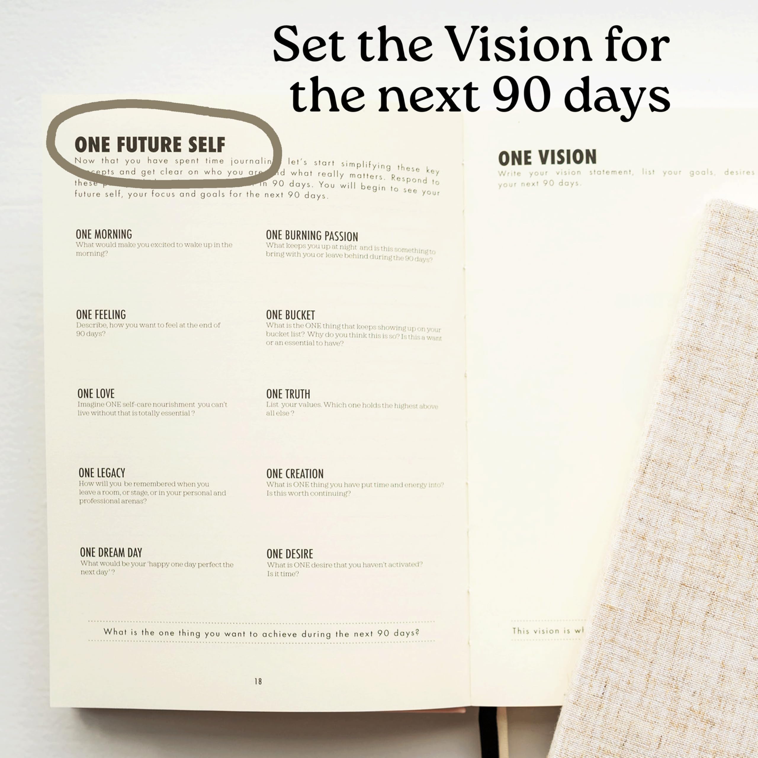 ONE FOCUS Planner: agenda giornaliera senza data di 90 giorni per ADHD e produttività, impostazione degli obiettivi, sollievo dall'ansia, esercizi di consapevolezza e monitoraggio delle abitudini per