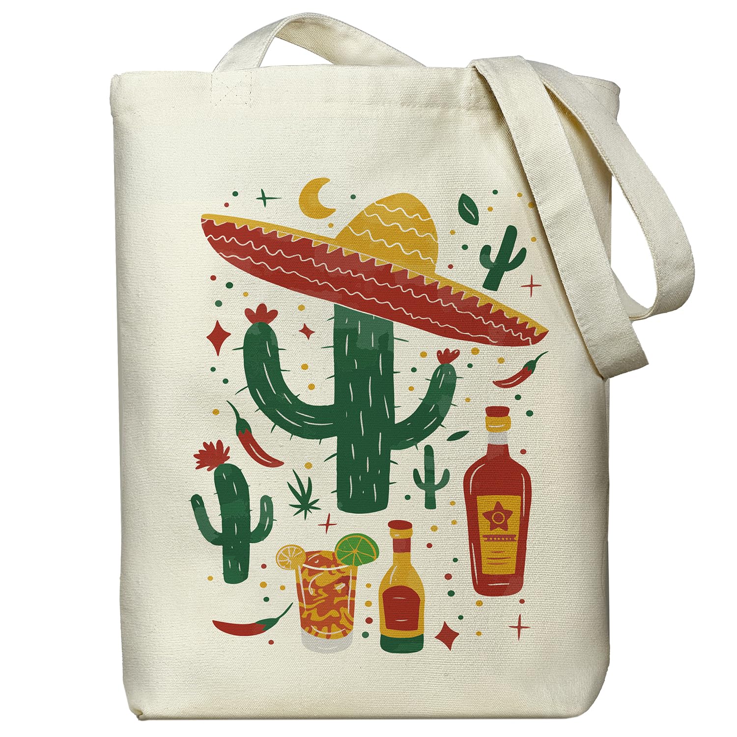 itgowisa Canvas Tote Bag for Women, Aesthetic Tote Bag with Zipper Pocket for Grocery Travel Work Gift, Canvas Shopping Bag