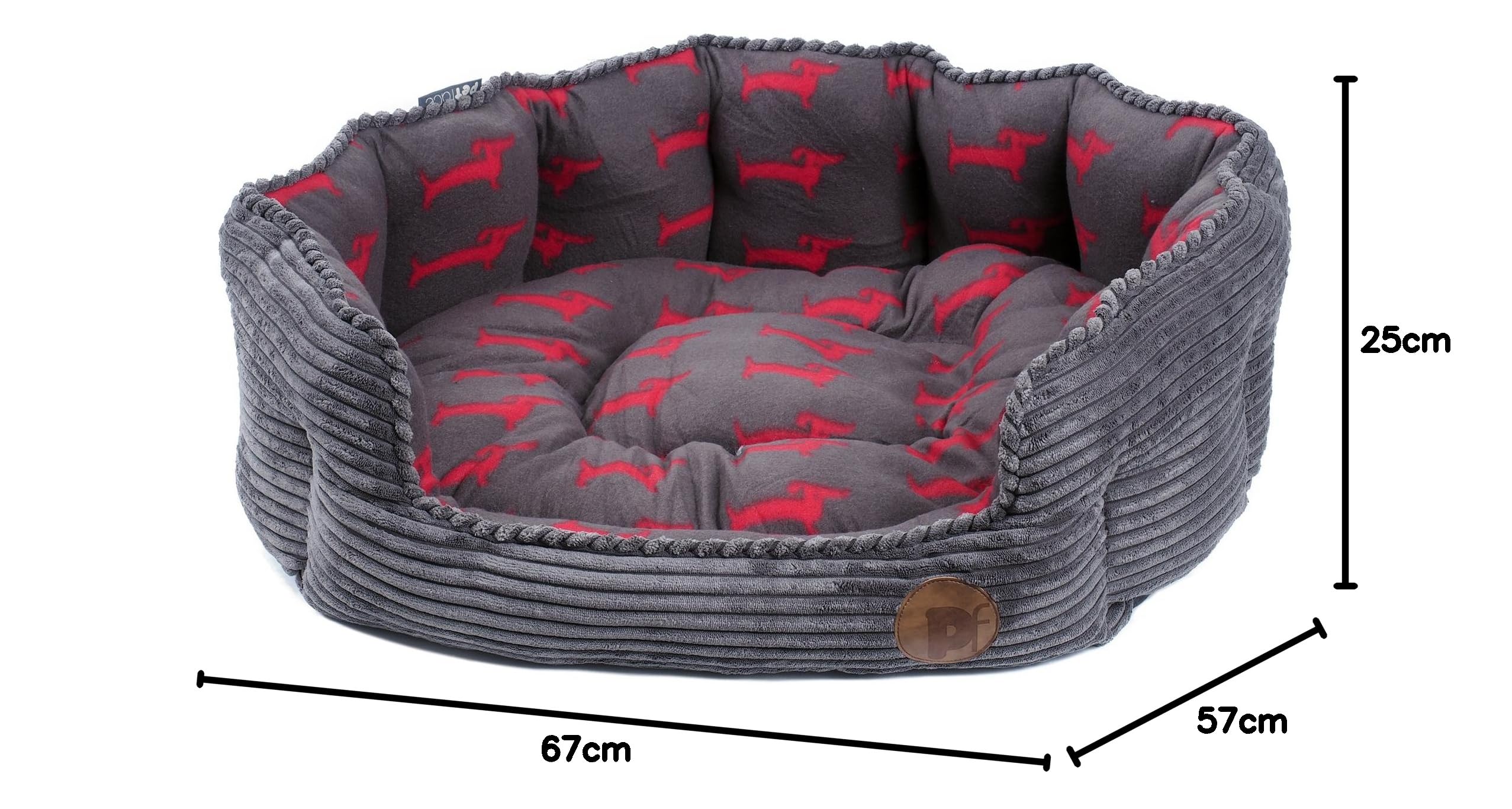 Petface Deli Hundebett aus Bambus und Jumbo-Kordel, Gre L, Grau :  Amazon.de: Haustier