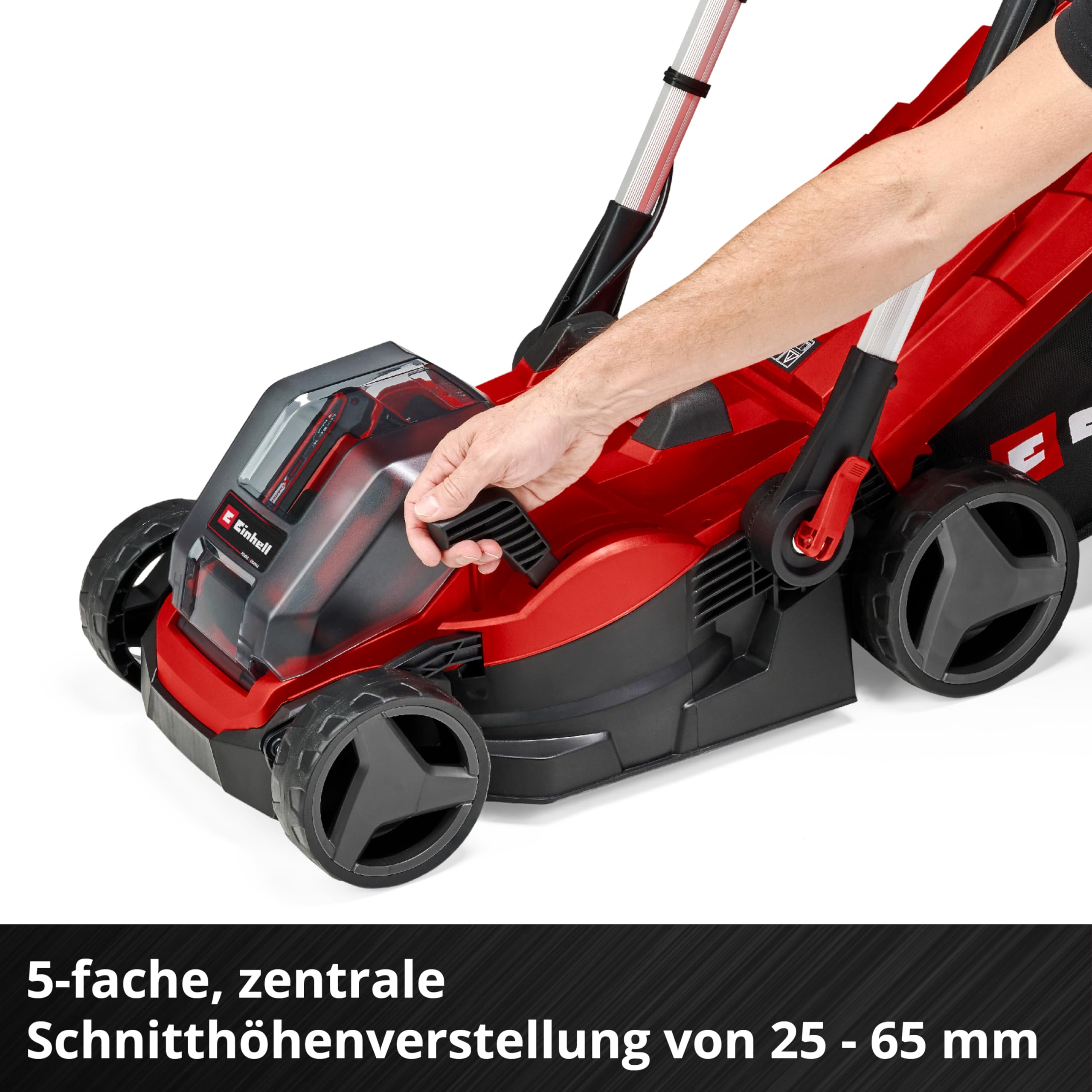 Einhell Akku-Rasenmäher GE-cm 36/34-1 Li-Solo Power X-Change (36 V, 34 cm Schnittbreite, bis 200 m², 30L Grasfangkorb, 25-65 mm Schnitthöhe, ohne Akku)
